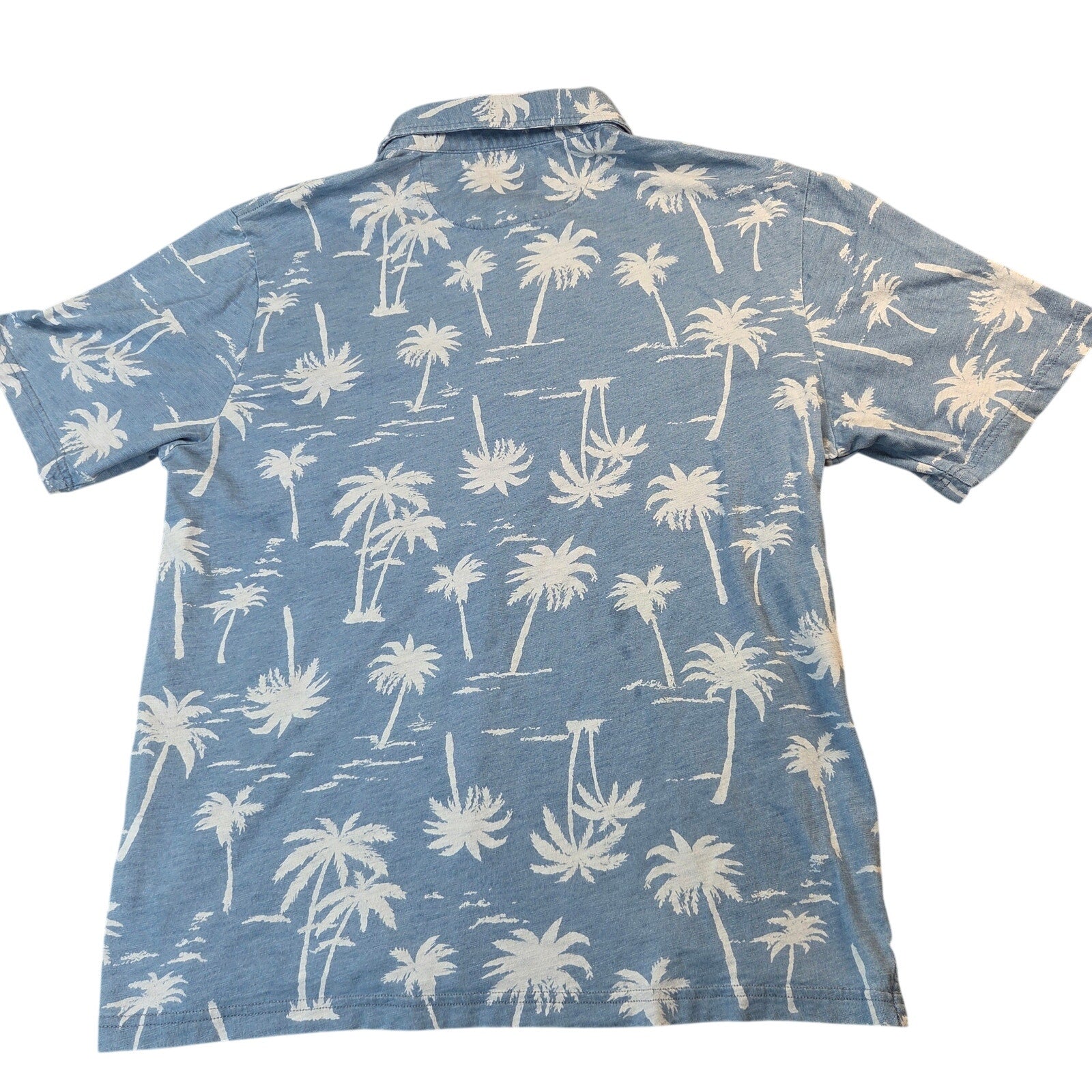 Johnnie-O Hangin' Out Palmy Indigo Palm Tree Print Polo Shirt Mens M