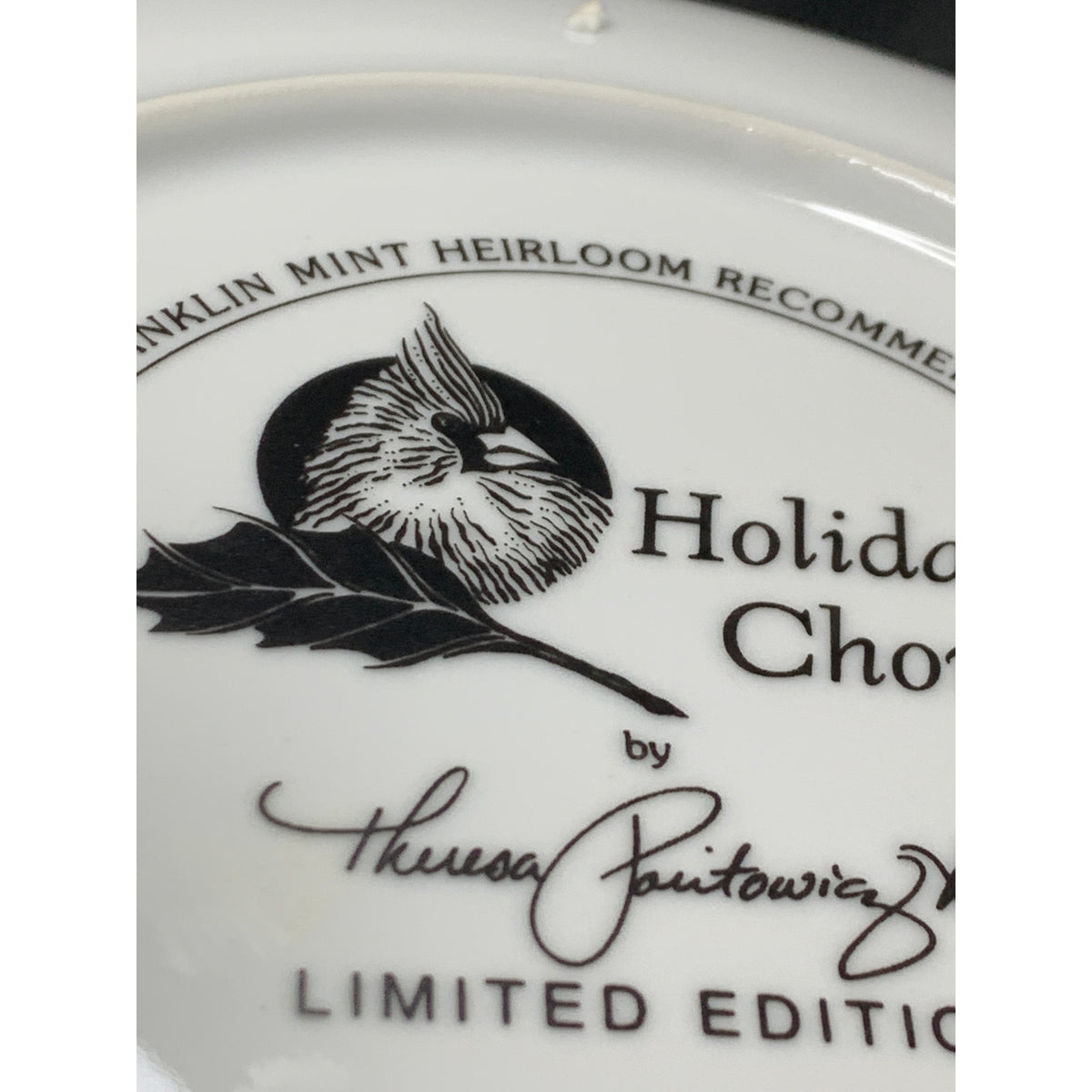 Franklin Mint Holiday Chorus Theresa Politowicz Bird Collector Plate R5588