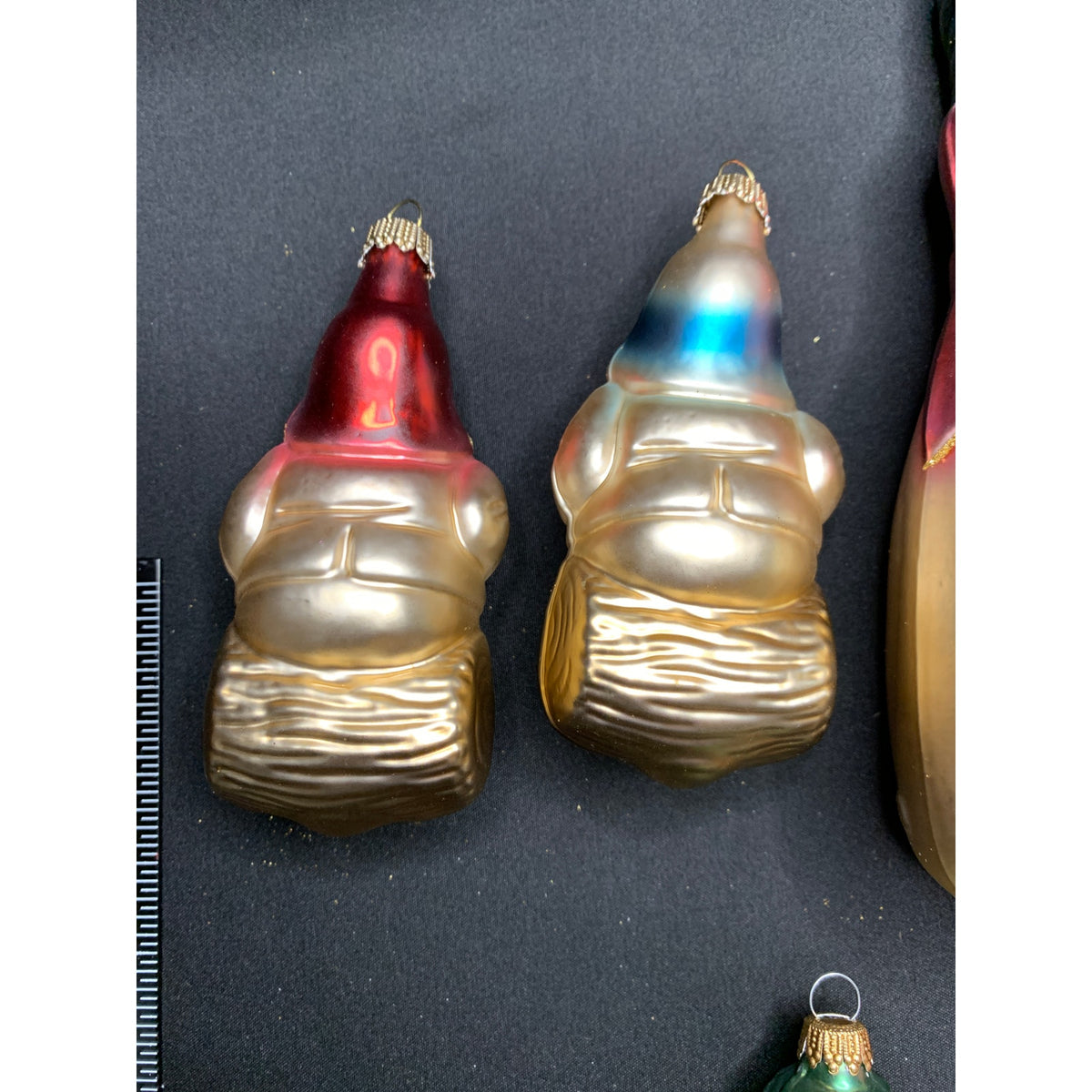 Vintage Lauscha Glas Snow White 7 Dwarfs Glass Ornaments Germany Set of 8