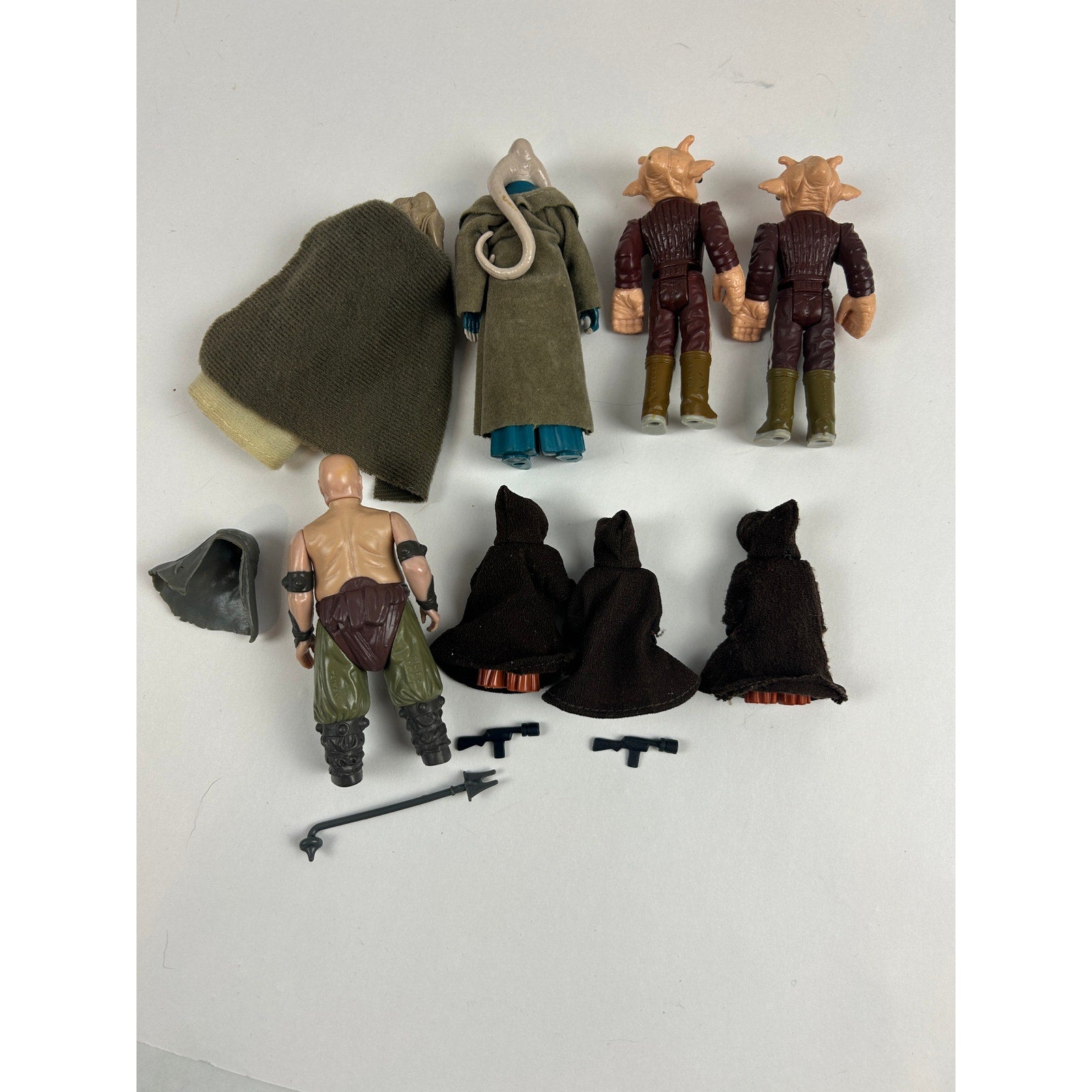Vintage Kenner Star Wars Lot 30 Boba Leia Boushh Jawas + Vader Case