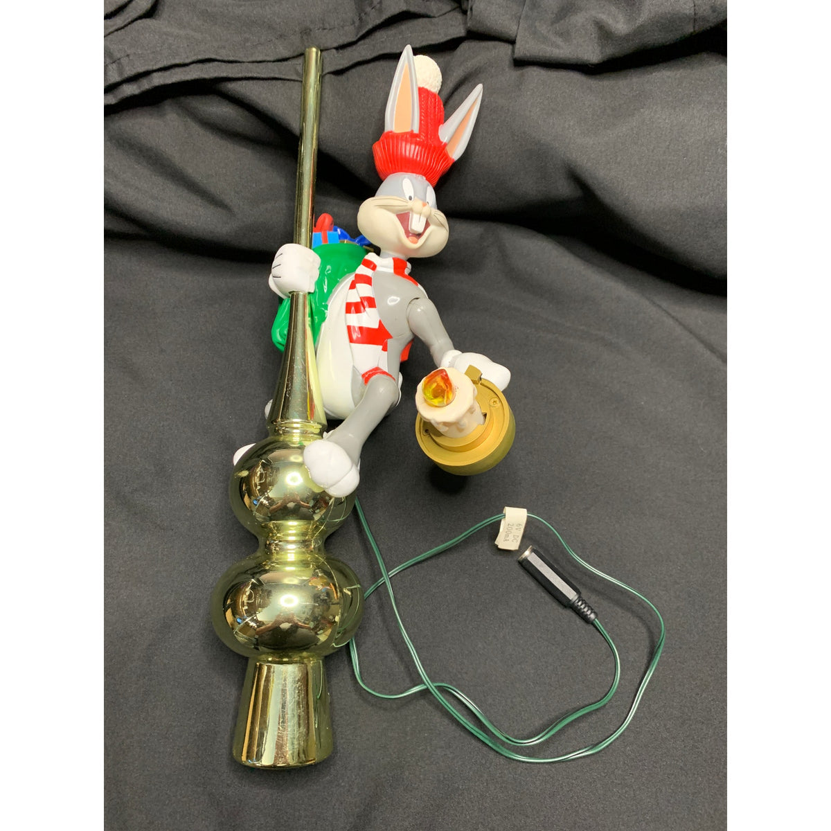 1995 Mr Christmas Bugs Bunny Lighted Animated Tree Topper Looney Tunes READ