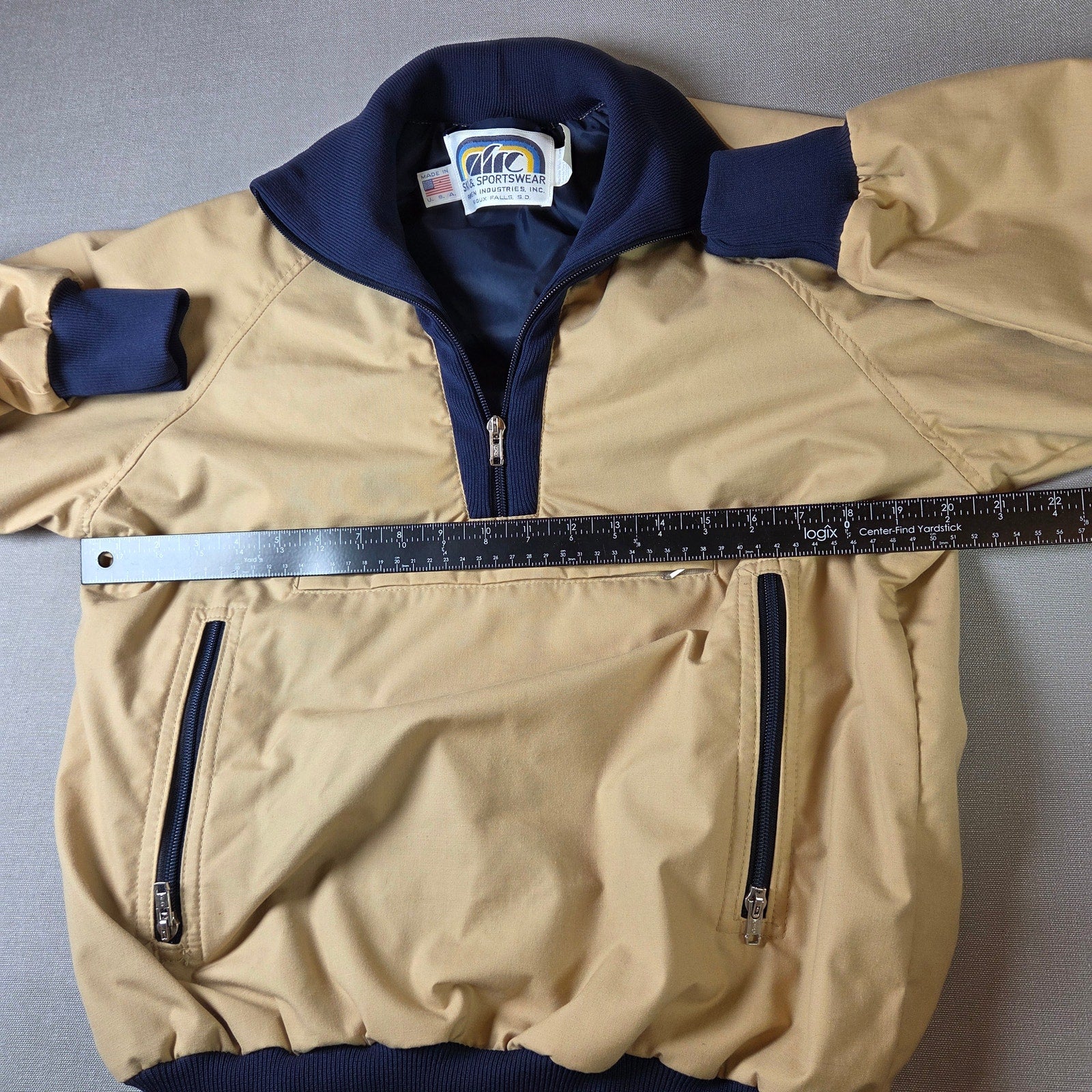 AMC Ski & Sportswear Vintage 1/4 Zip Jacket Made USA Mens Medium