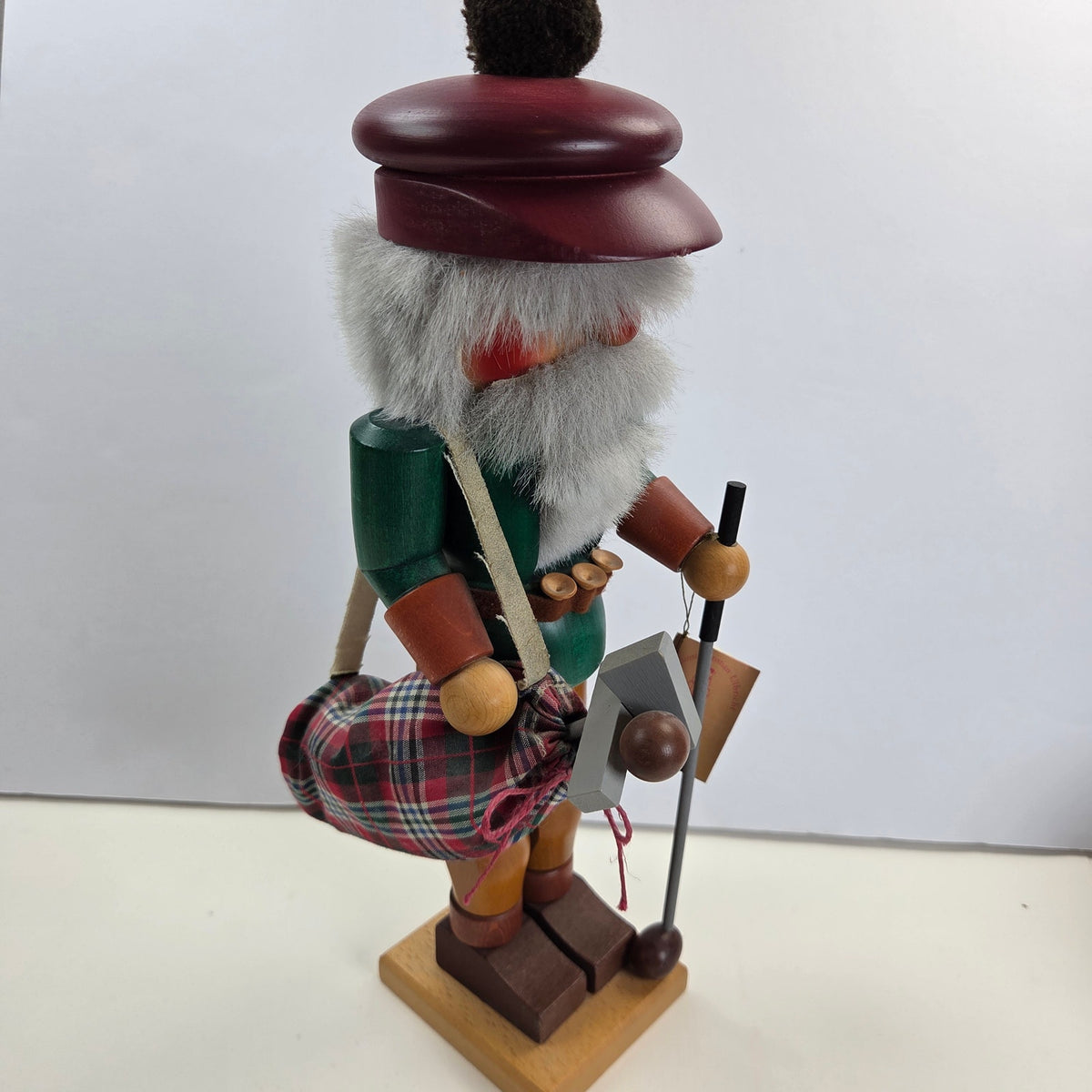 Vintage Christian Ulbricht Golfer Nutcracker 15" West Germany Golf Bag Tag