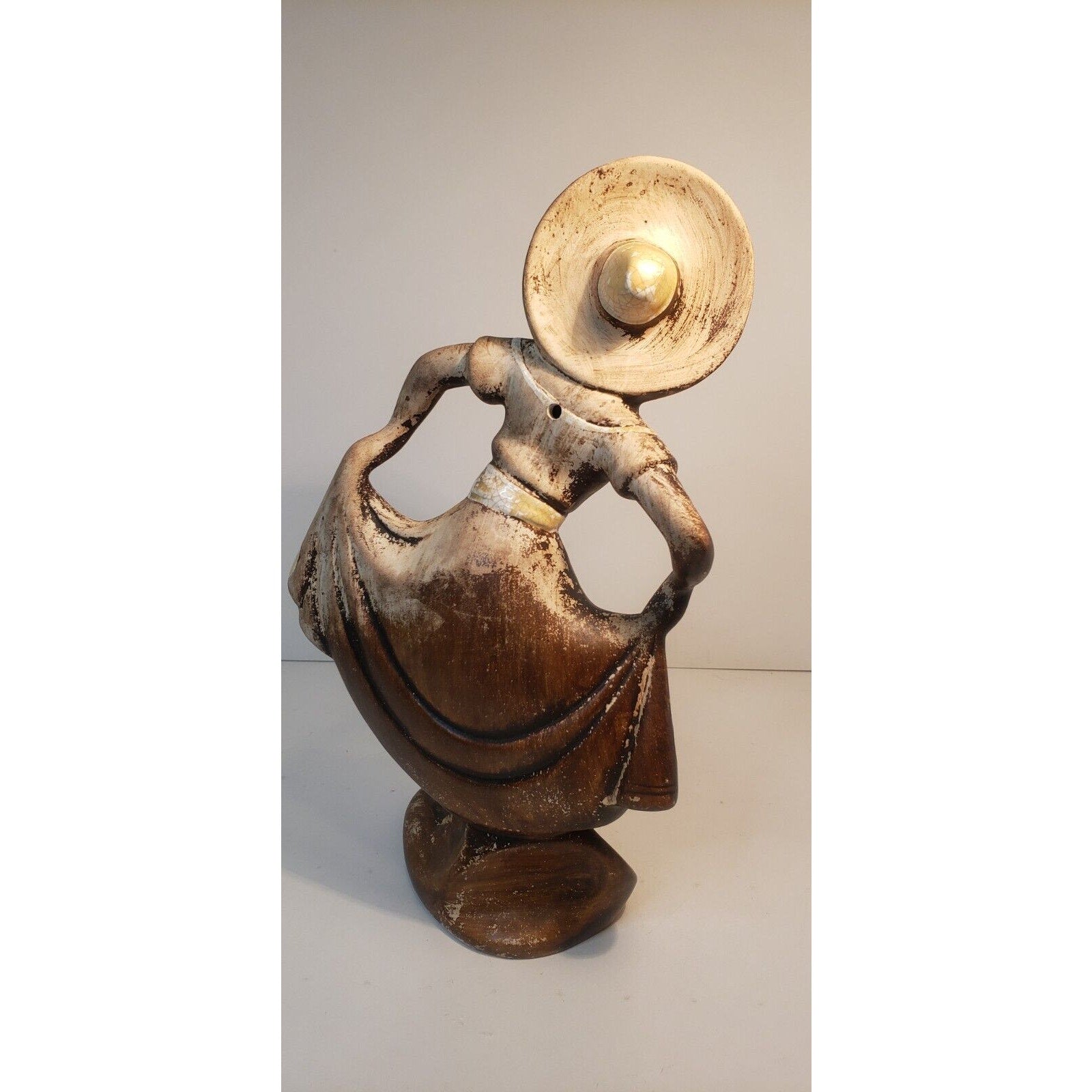 Vintage 1950s Treasure Craft Dancing Senorita Figurine 11.5" Ceramic Art
