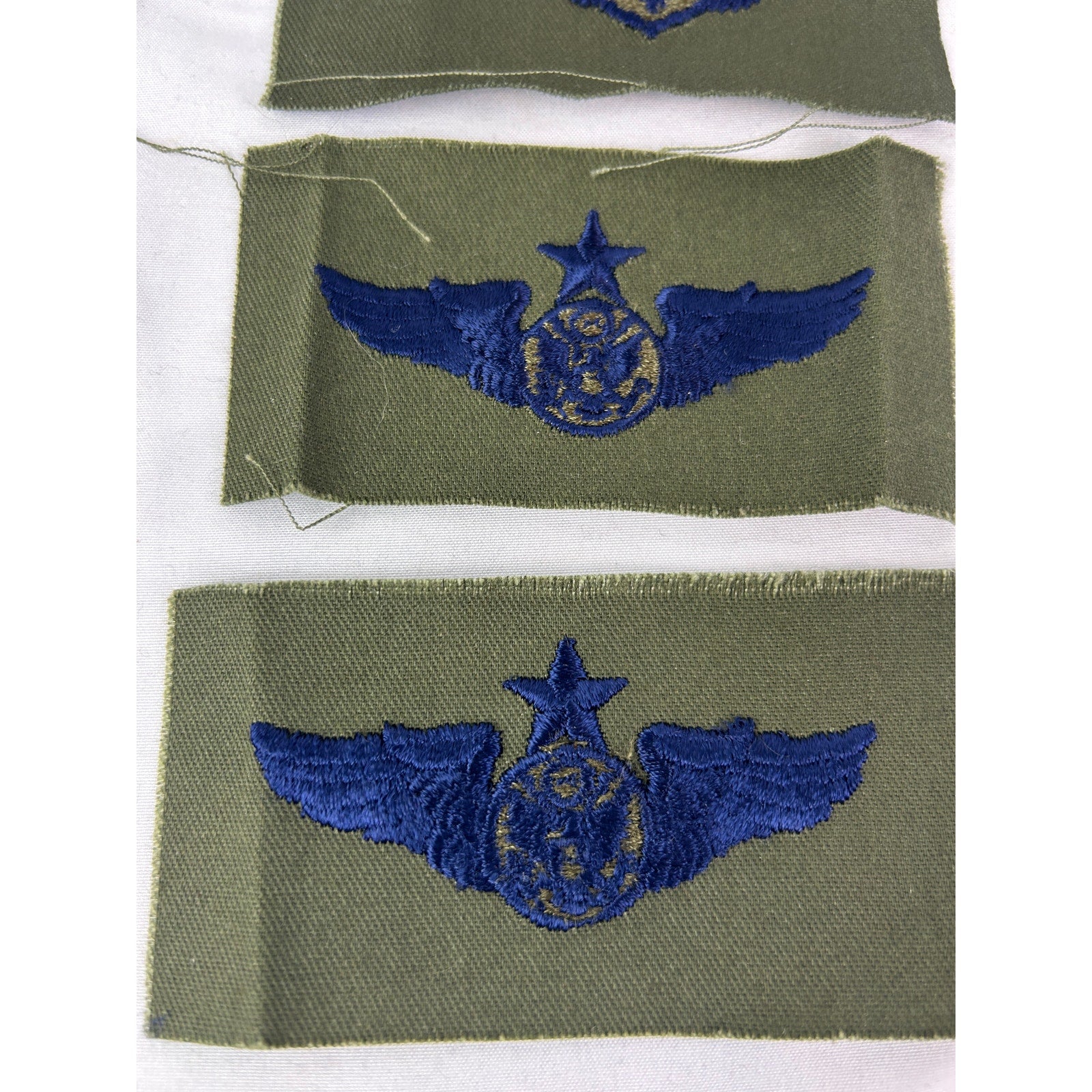 US Air Force Patch Lot Rank Chevrons Wings OD Green 18pcs