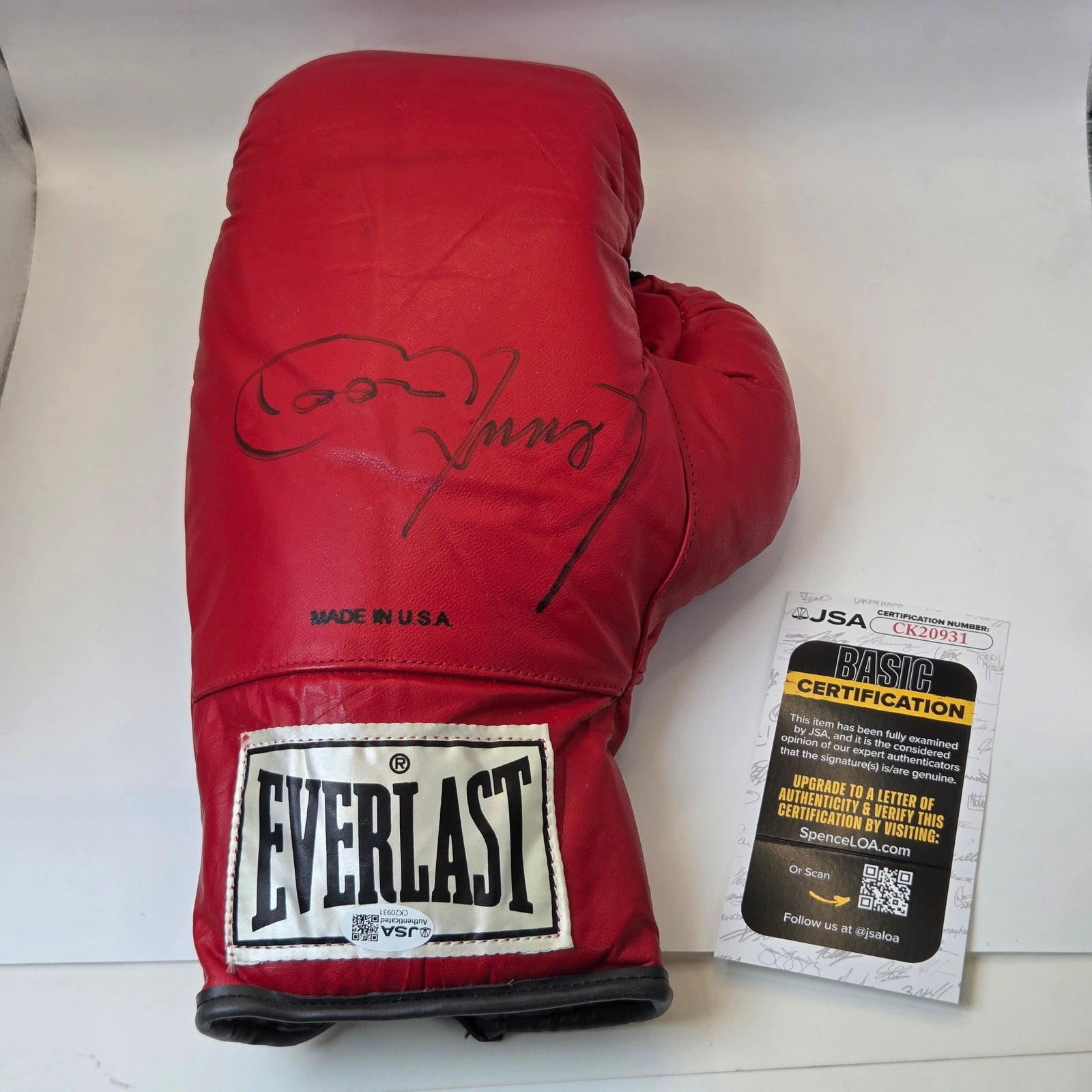 Lennox Lewis Signed Everlast Boxing Glove 2001 JSA COA CK20931 Auto