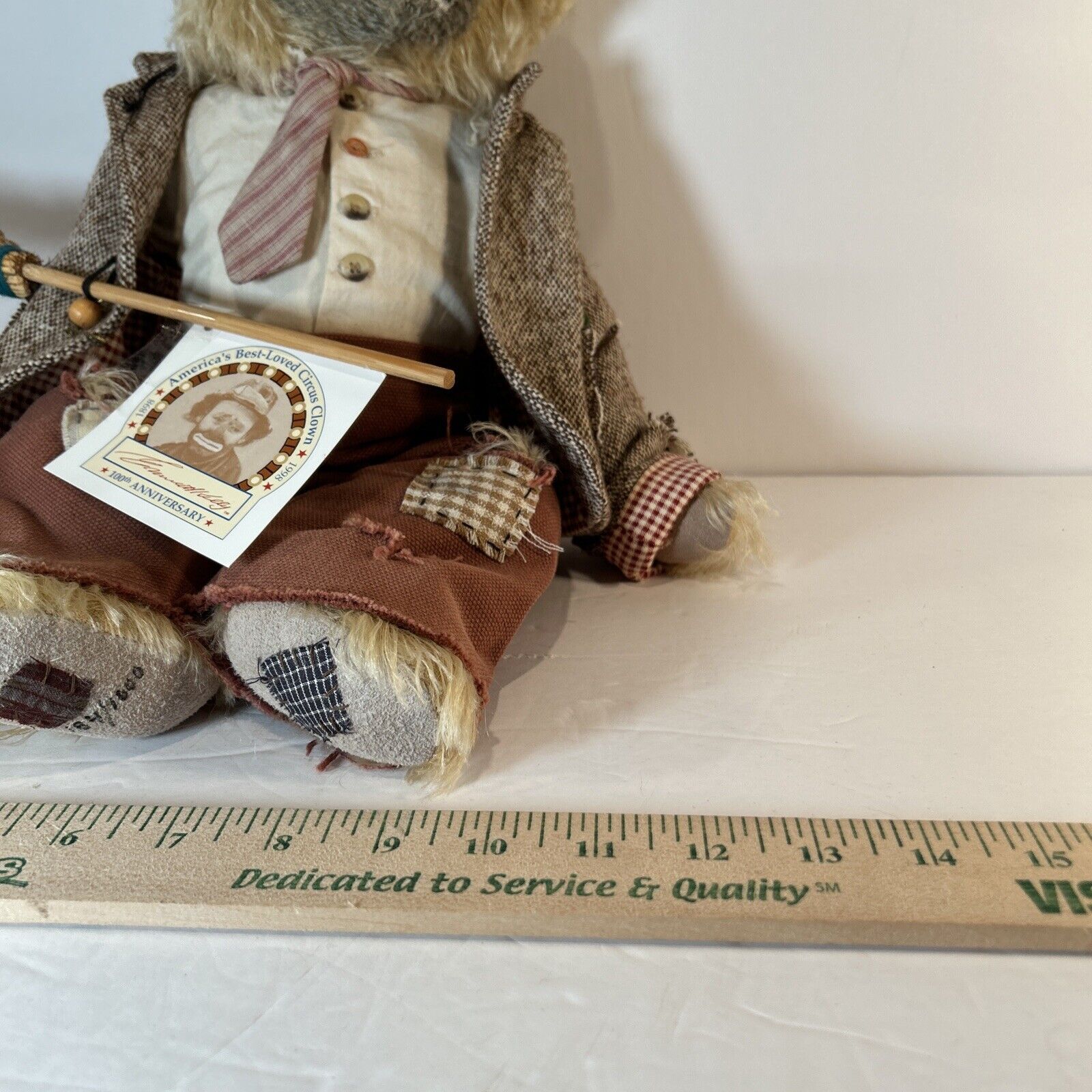 Emmett Kelly Cooperstown Bears Limited Edition 184/1000 w/COA & Broom 1998