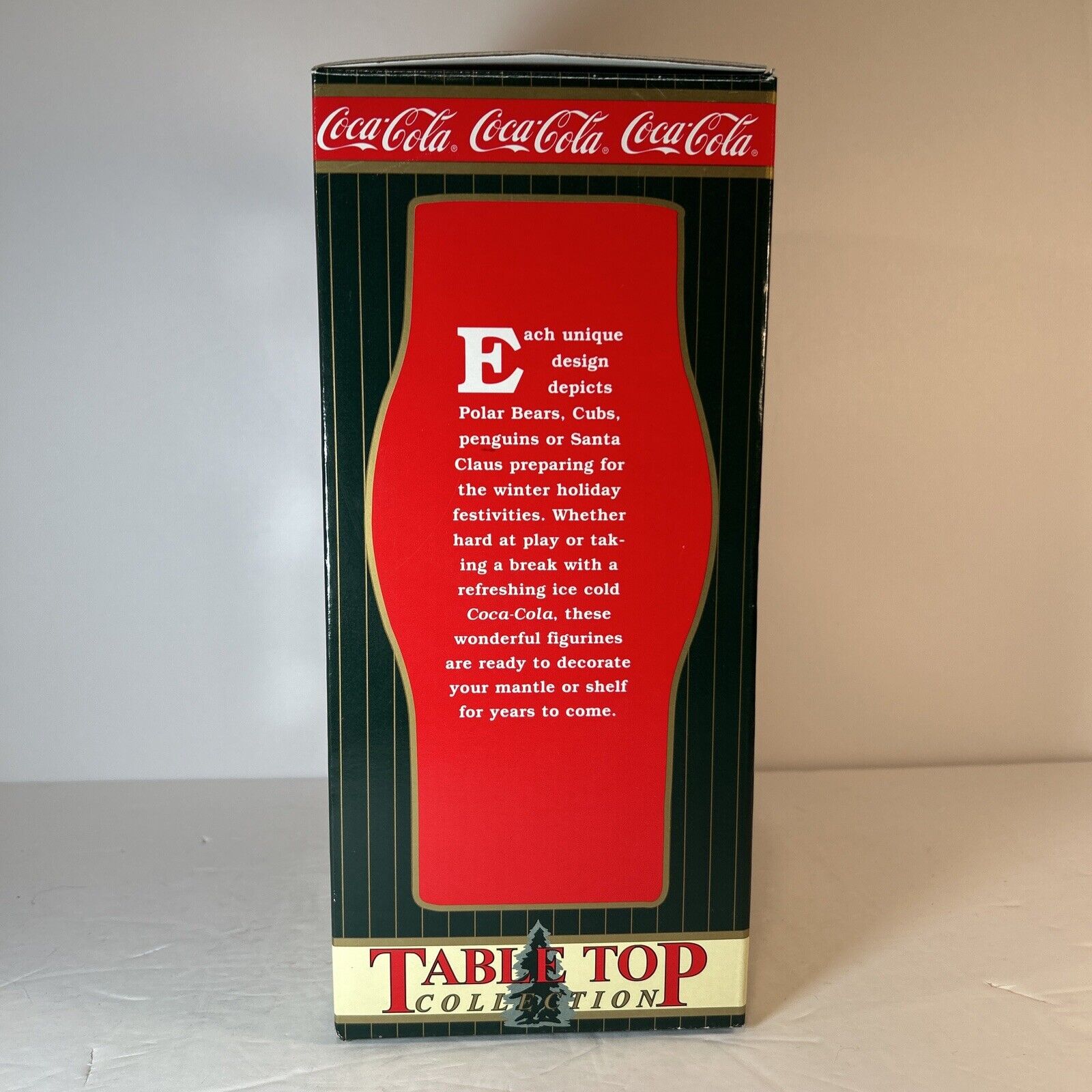 Coca-Cola 1999 Polar Bear Mercury Glass Figurine Enesco Tabletop w/ Box