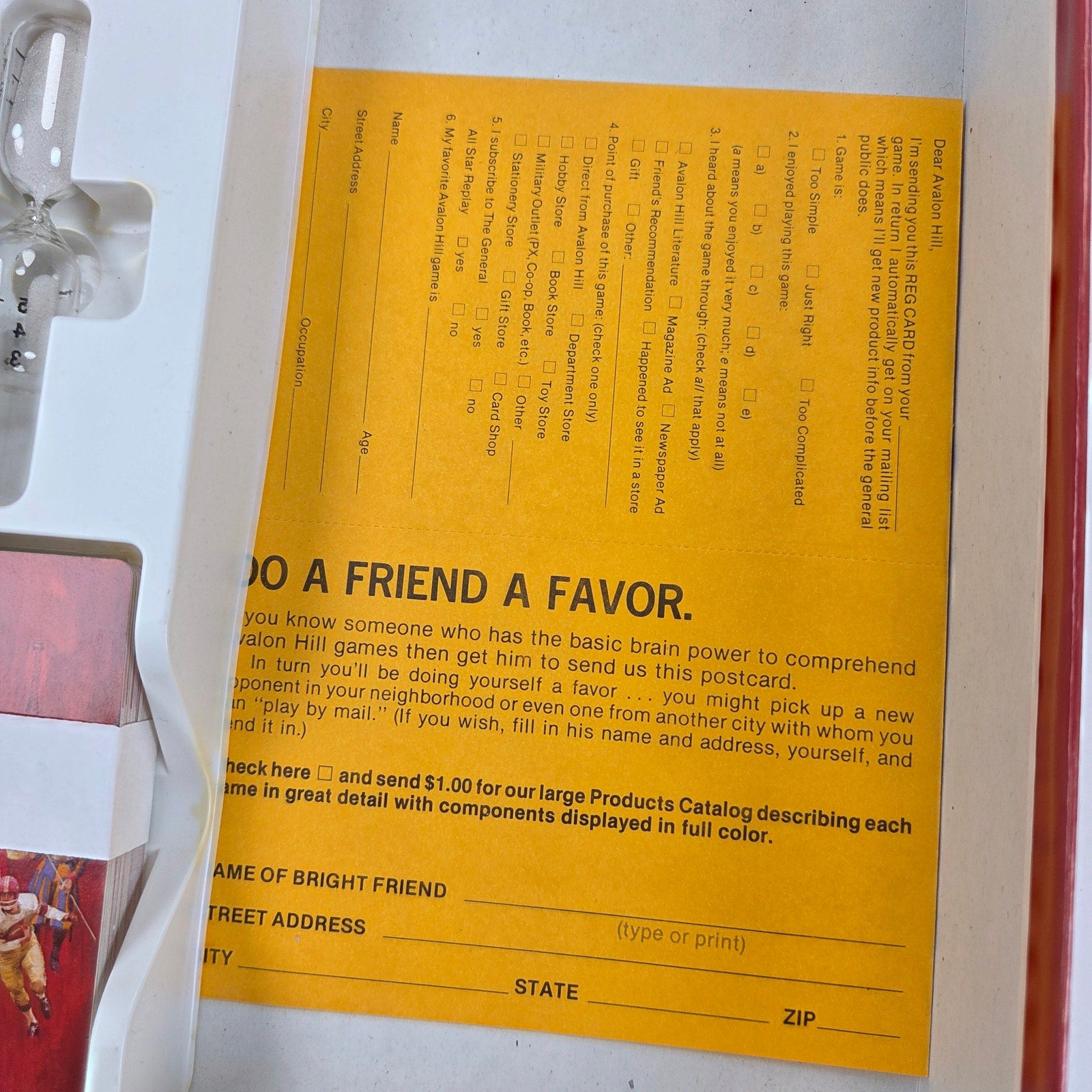 1976 Avalon Hill Facts in Five Original Trivia Game Complete Unpunched Letters