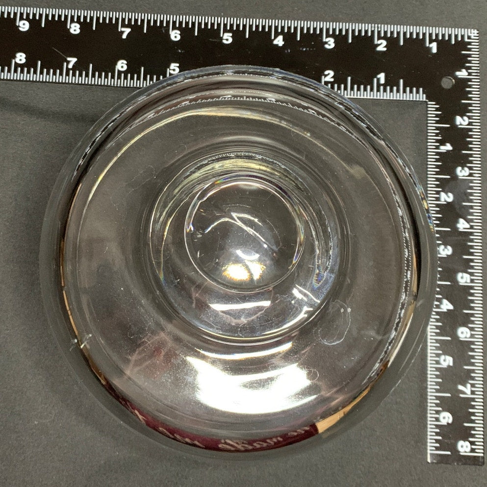 Clear Glass Cheese Dome Cloche Pebble Pattern Serving Plate 2 Piece Set