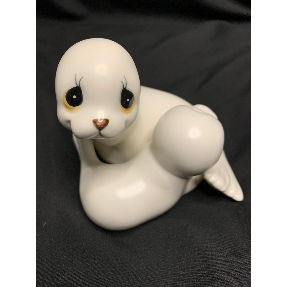 Vintage Home Interiors HOMCO Baby Seal Ceramic Figurines Pair 1145 Box