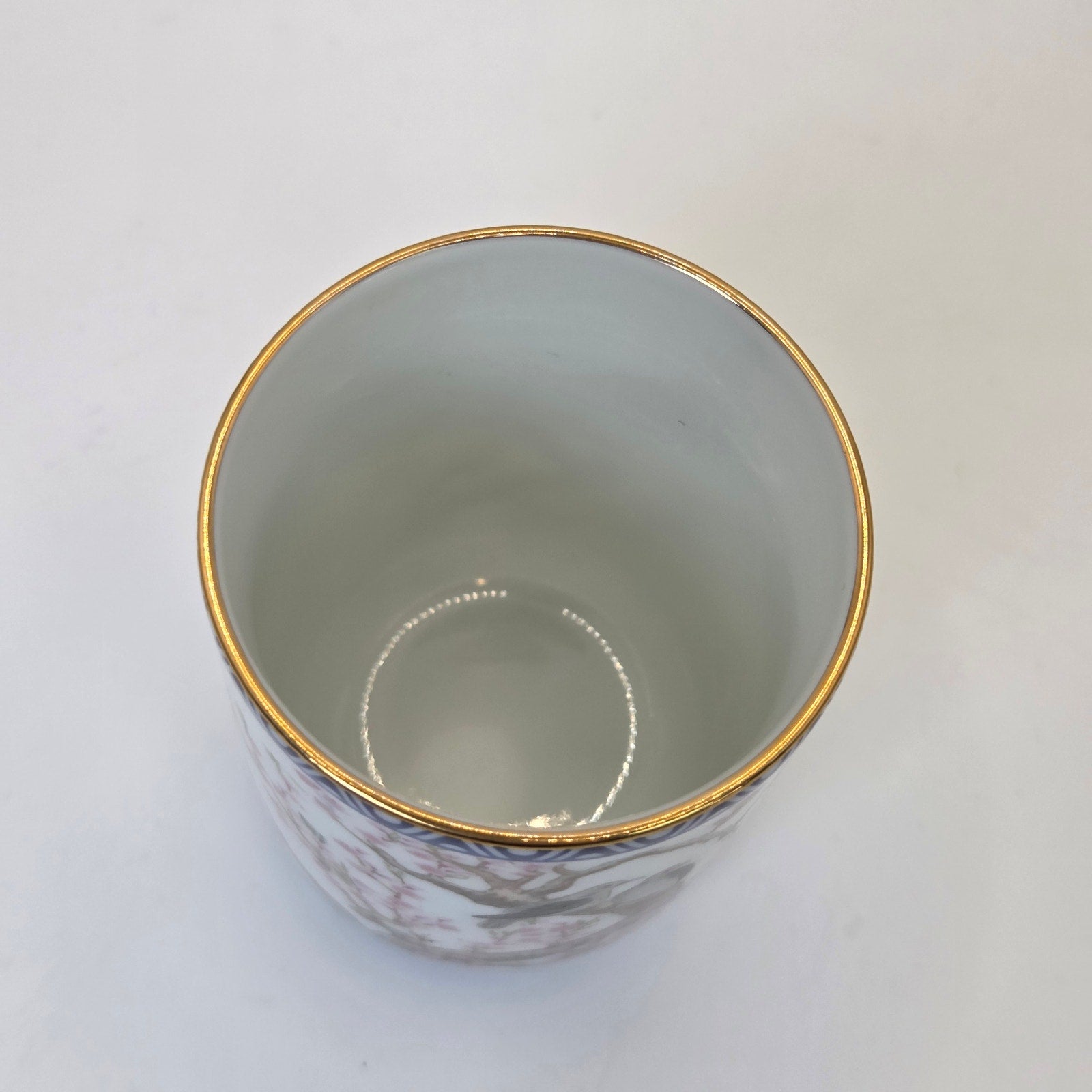 Franklin Porcelain Birds Blossoms Tea Cup 1985 Japan Porcelain Vintage