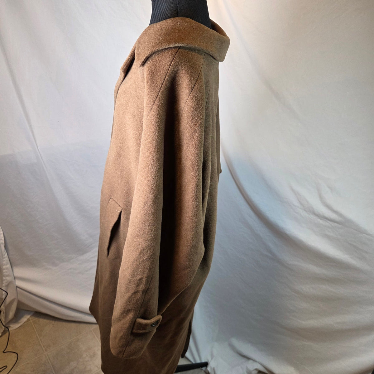 Marzotto for Barneys New York Wool Overcoat Made Italy Mens 42R Brown