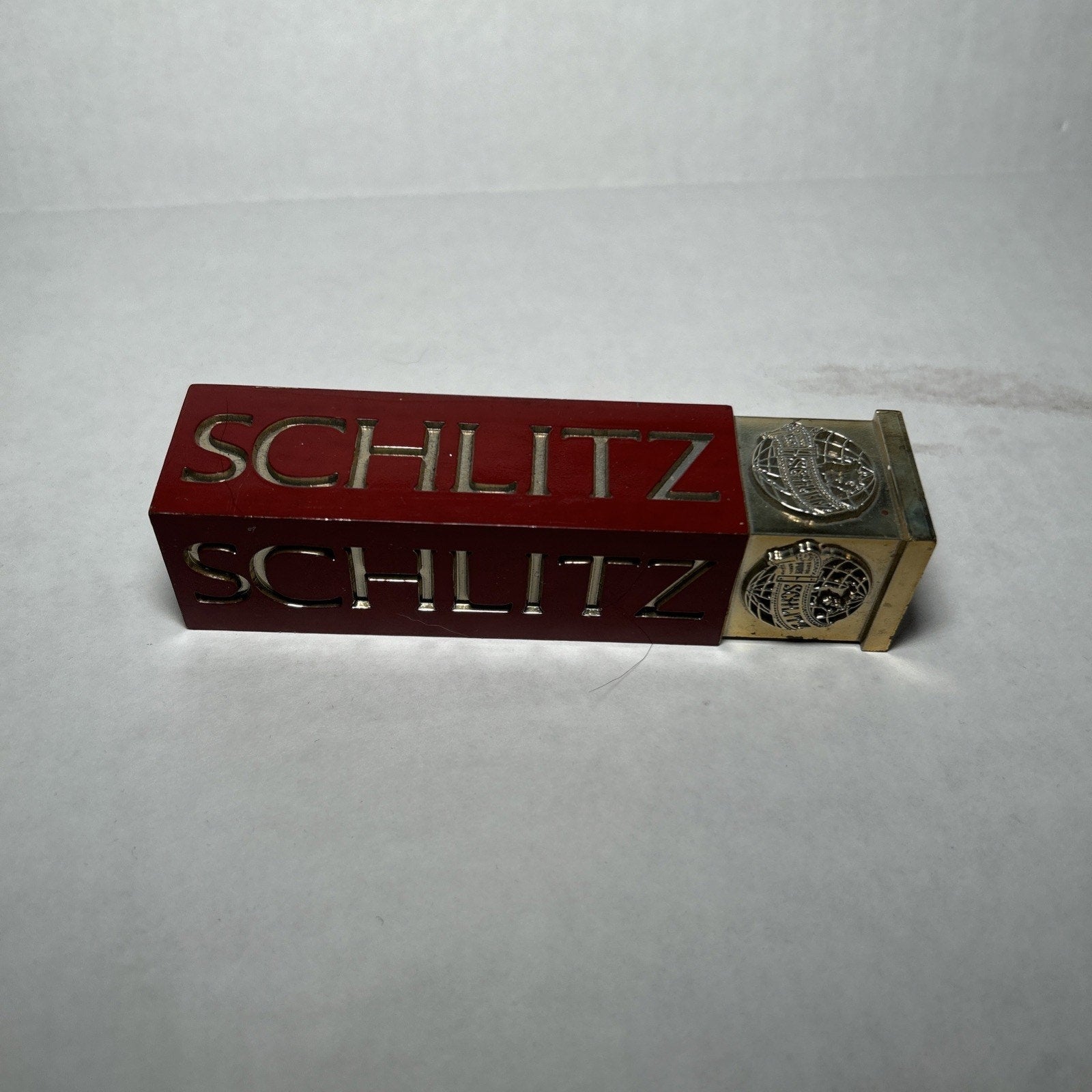 Vintage Schlitz 4-sided Beer Tap Handle made of Plastic 4.5" tall