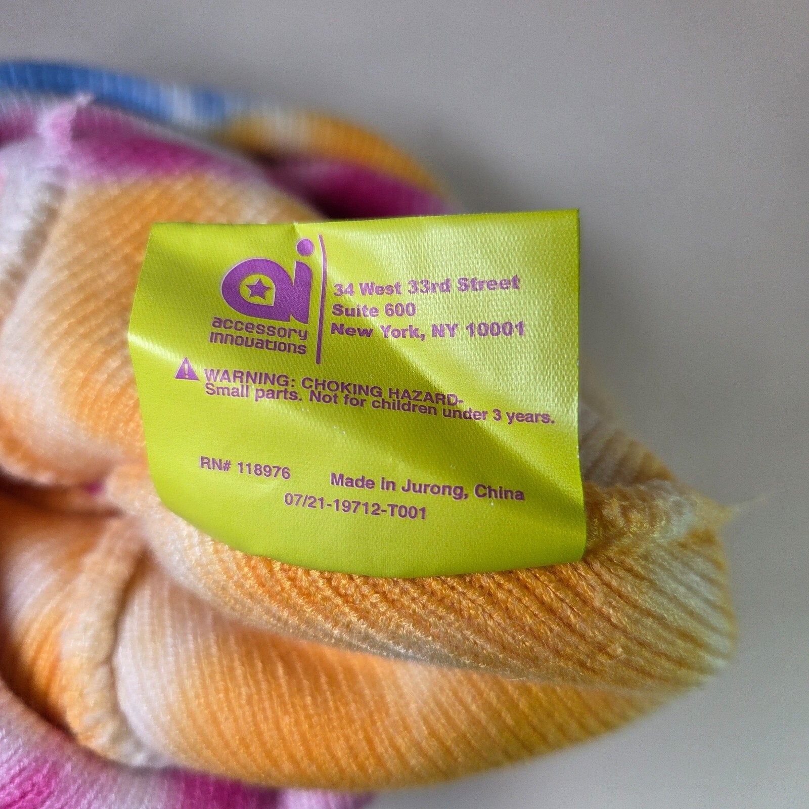 Scooby Doo Mystery Machine Tie Dye Knit Pom Pom Adult Stocking Hat