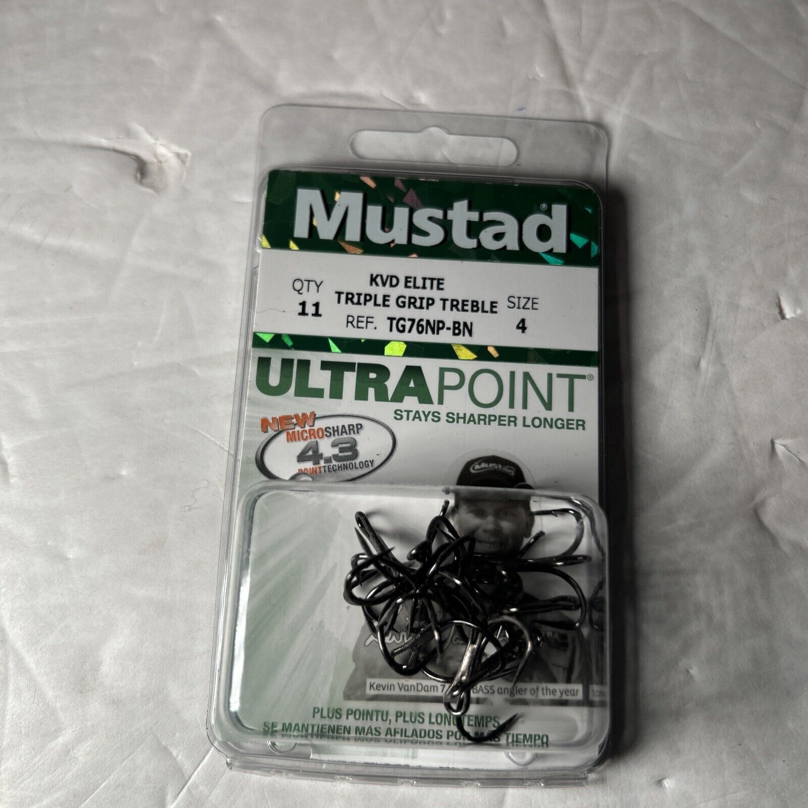 11 Mustad KVD Elite Tripple Grip Treble size 4 WDR085125