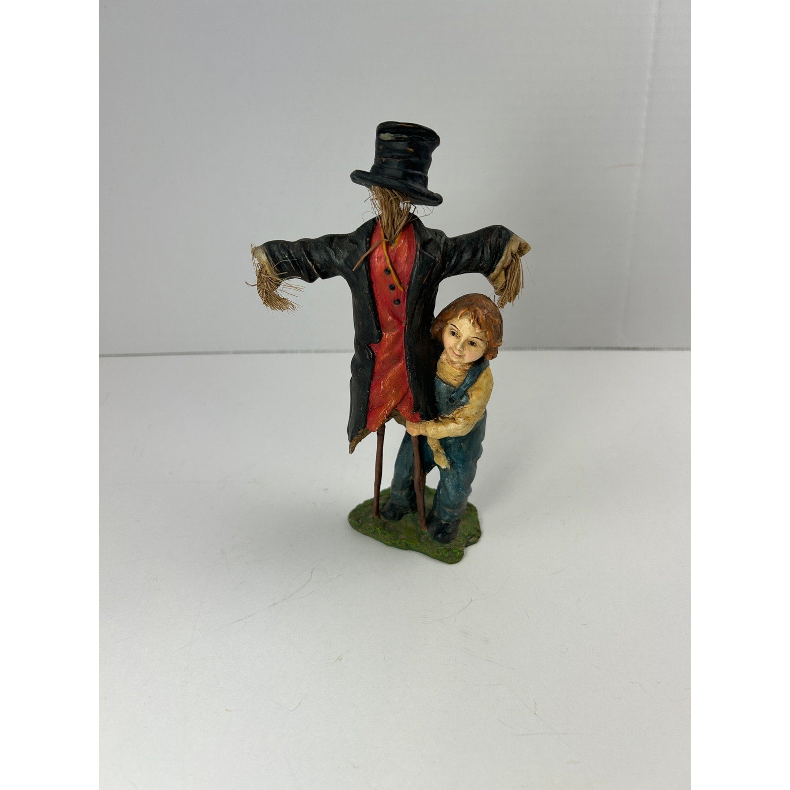 Bethany Lowe Halloween “Girl with Scarecrow” Resin Figure, Retired