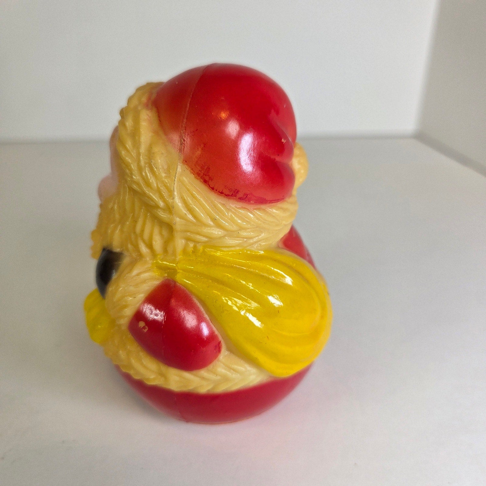 Vintage Santa Claus Roly Poly Toy – Retro Plastic Wobble Figure 5" Tall 1970s