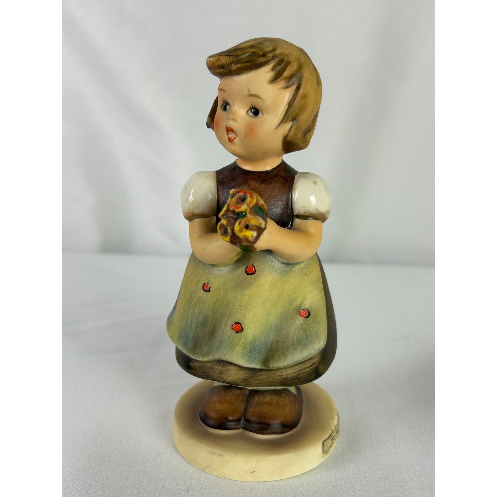 Goebel For Mother Figurine W Germany Girl With Flowers Statue