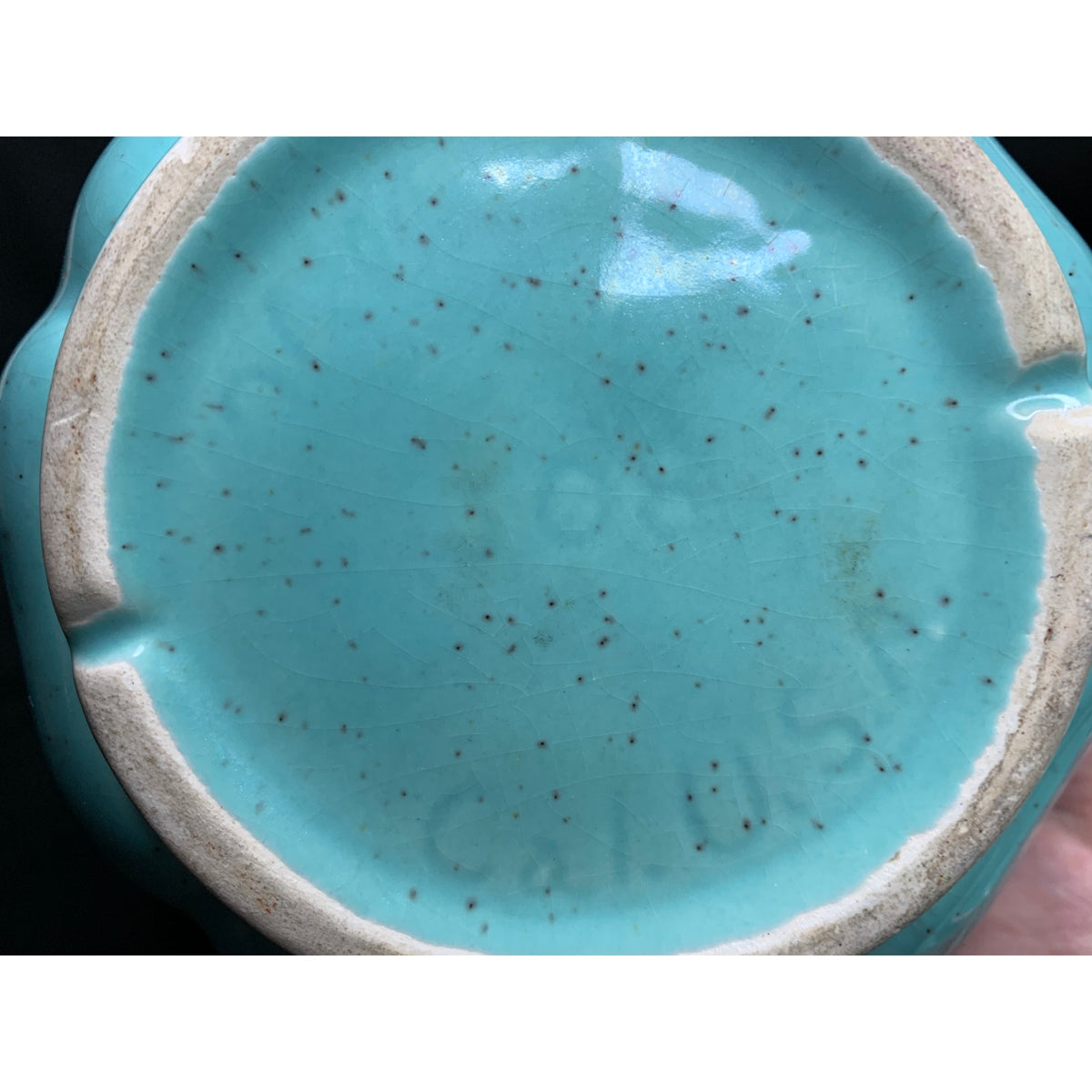 Turquoise Strawberry Covered Bowl Belmar California 310 Style Ceramic Pottery