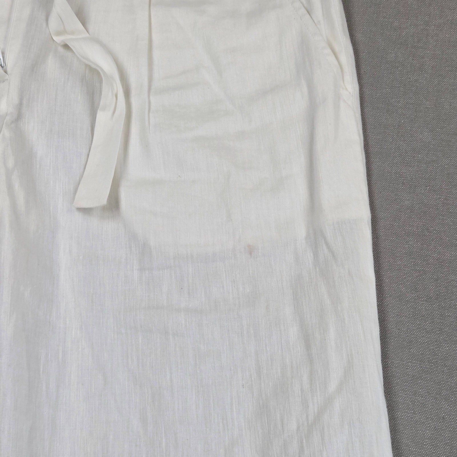 BCBGMAXAZRIA Tahlia Linen Blend Wide Leg Paperbag Pants Size 8