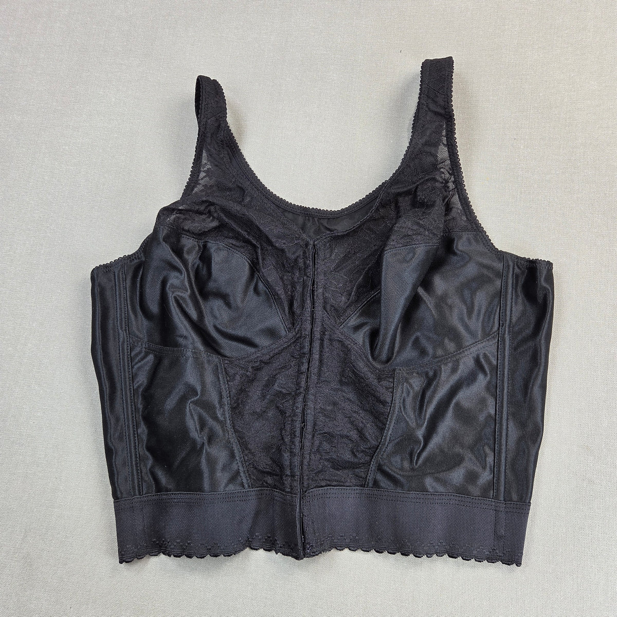 Exquisite Form Fully 40D Black Longline Posture Bra Front Close Lace 5107565 NWT