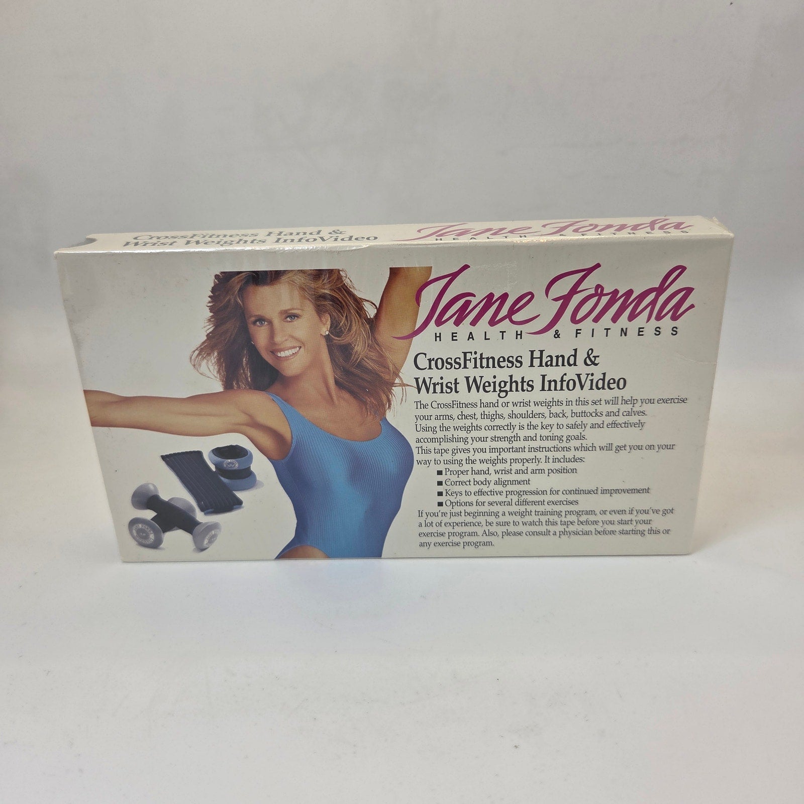 Jane Fonda CrossFitness Hand & Wrist Weights InfoVideo Sealed VHS