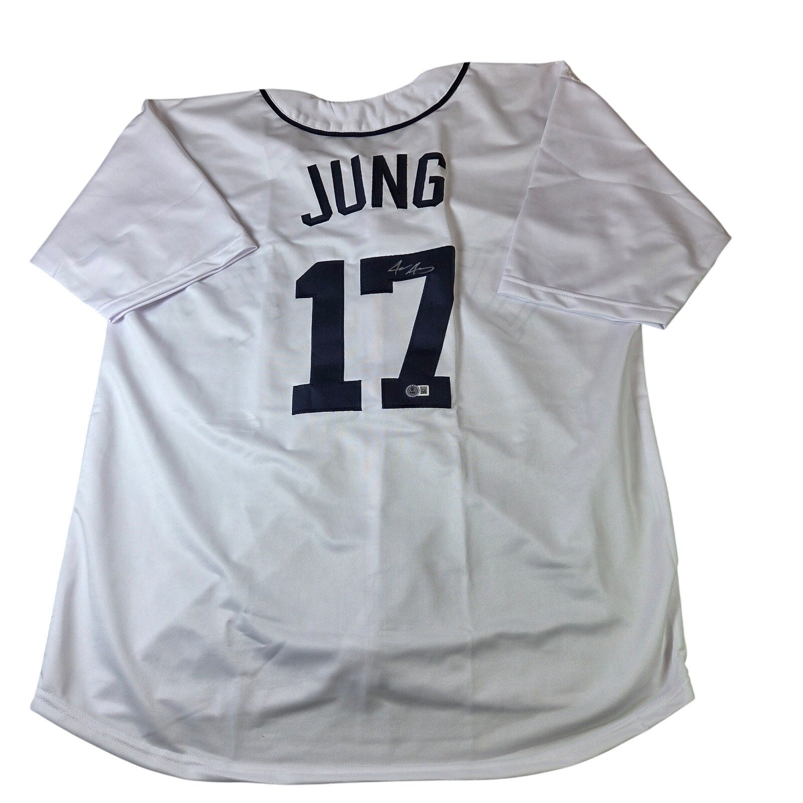 Jace Jung Detroit Tigers Signed Custom White Jersey Beckett Witness Autograph