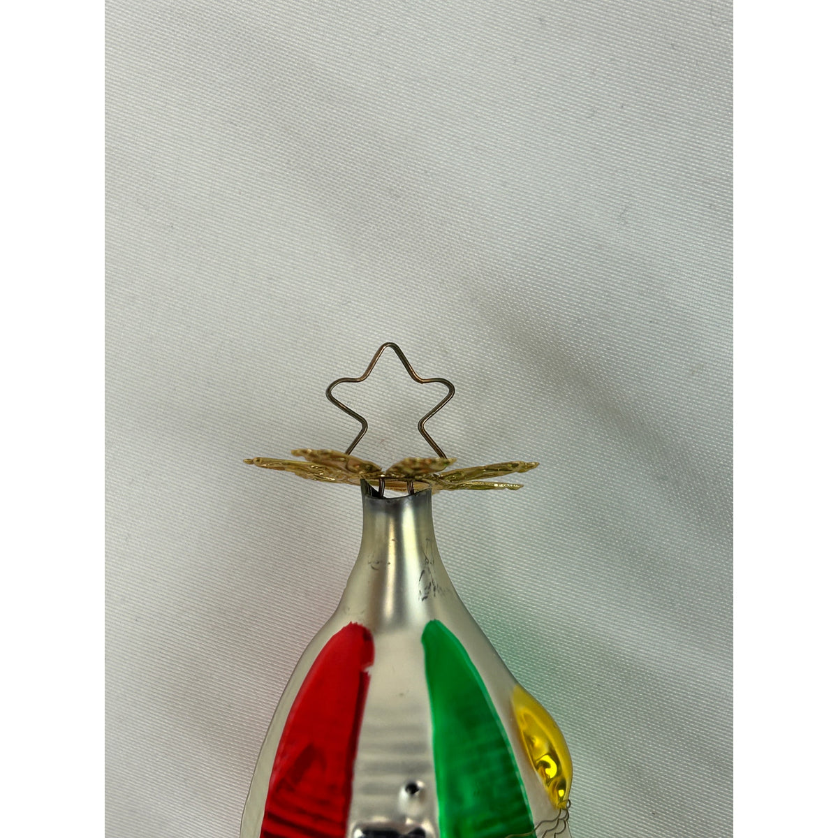 Vintage West German ZR III Zeppelin Blown Glass Christmas Ornament 3.25"