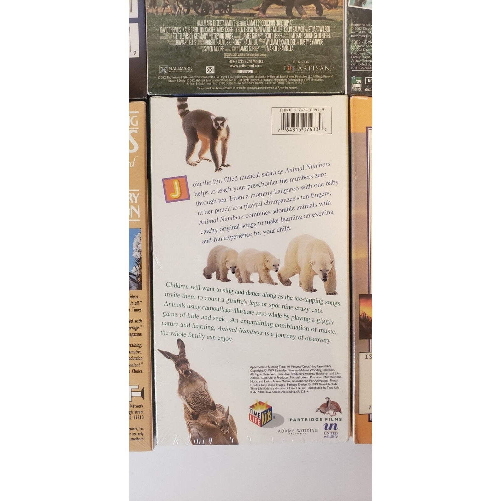 VHS New Sealed Lot of 6 Animal Themed Tapes