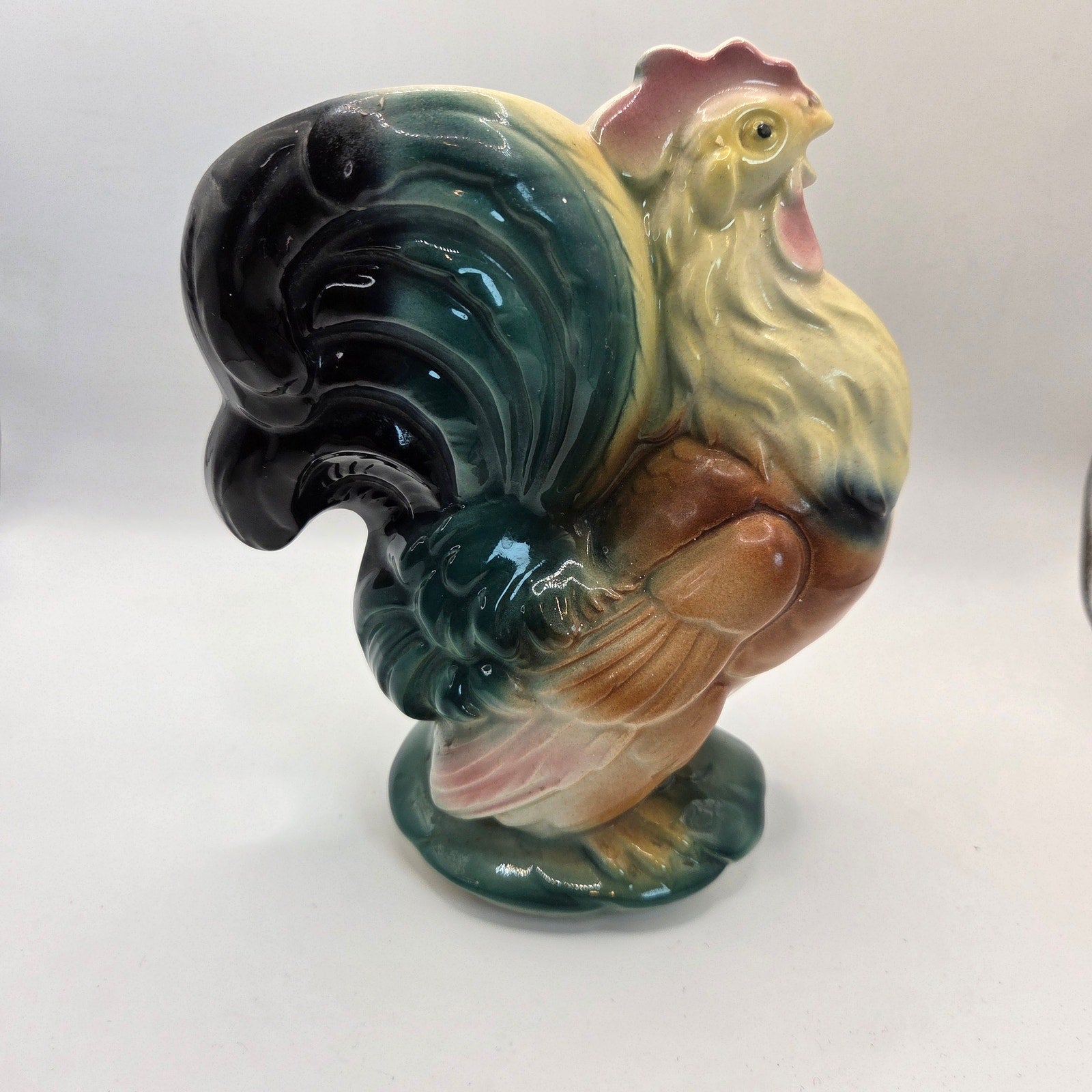 Vintage Royal Copley Rooster Planter Lot of 3 Mid Century Ceramic Pottery
