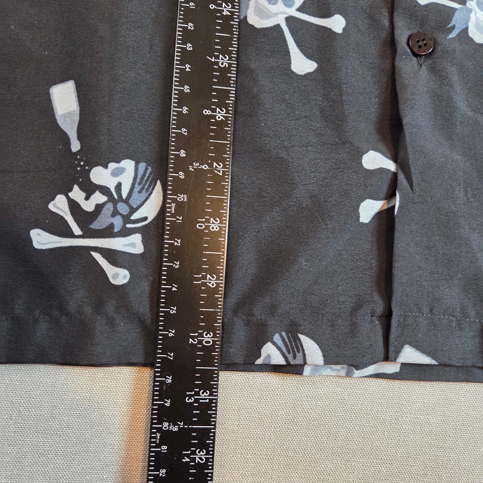 Rima Beachworld Pirate Skull Caribbean Shirt Men’s XL Black Hawaiian Style