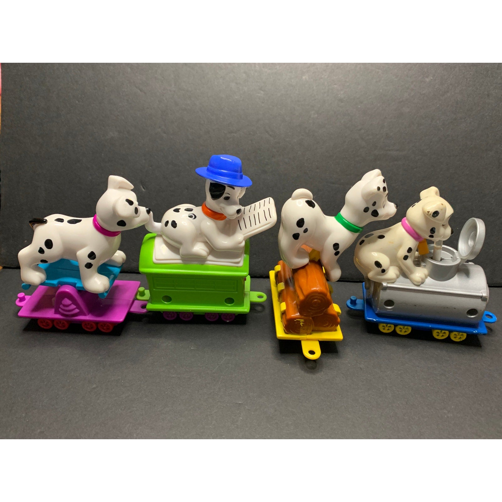 2000 Disneys 102 Dalmatians McDonalds Happy Meal Train Dogs Set of 4