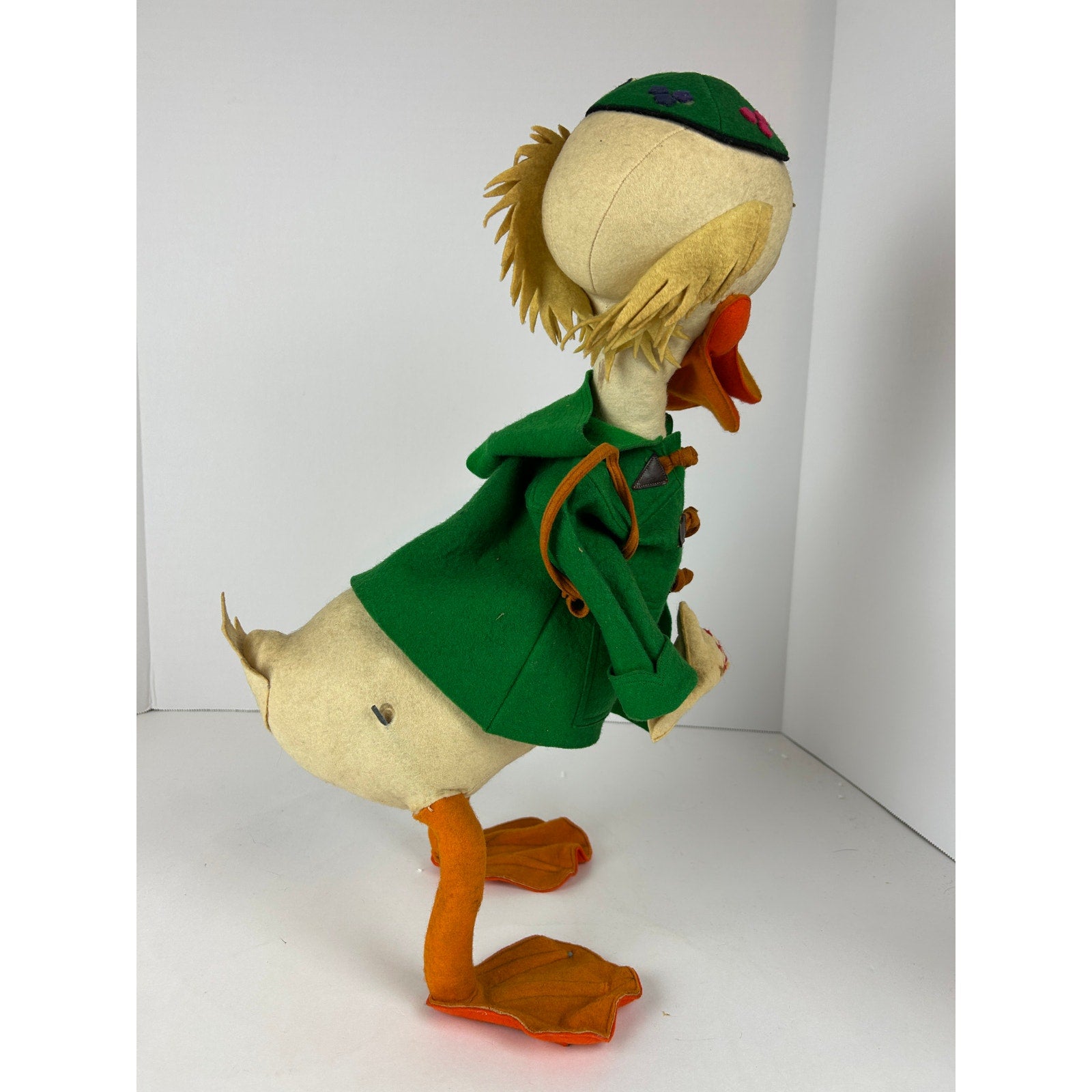 Vintage Wool Felt Donald Duck Figure Made in Italy for Saks Fifth Avenue
