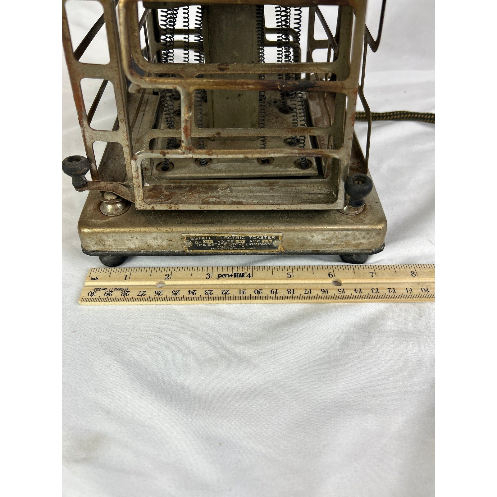 Vintage Estate Electric Toaster No 177 Hamilton Ohio Art Deco