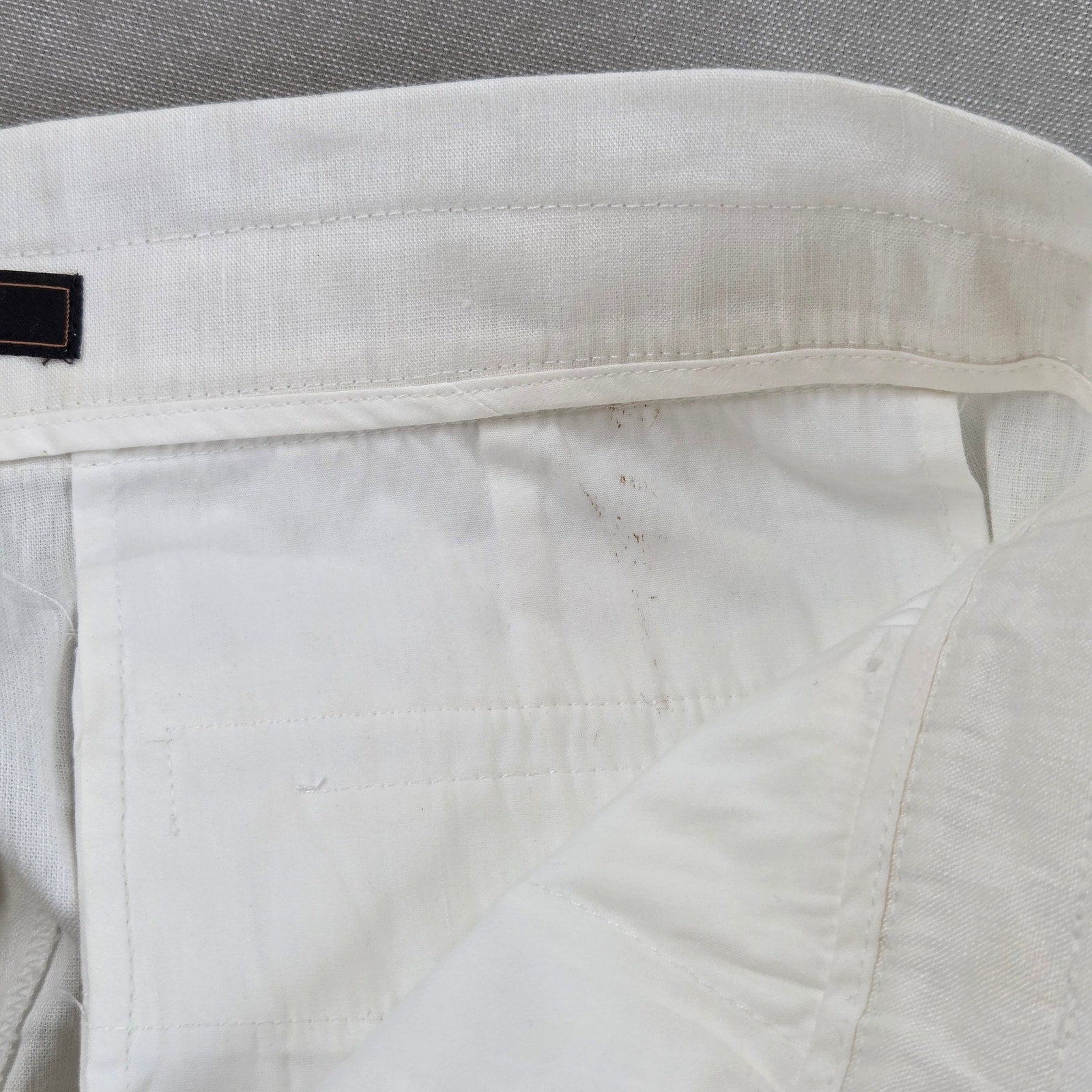 BCBGMAXAZRIA Tahlia Linen Blend Wide Leg Paperbag Pants Size 8
