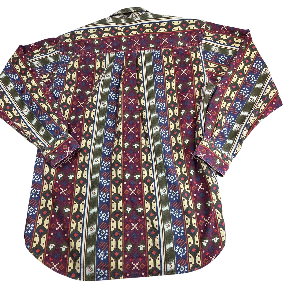 Vintage Woolrich Southwestern Geometric Shirt Mens L USA Cotton Western 90s