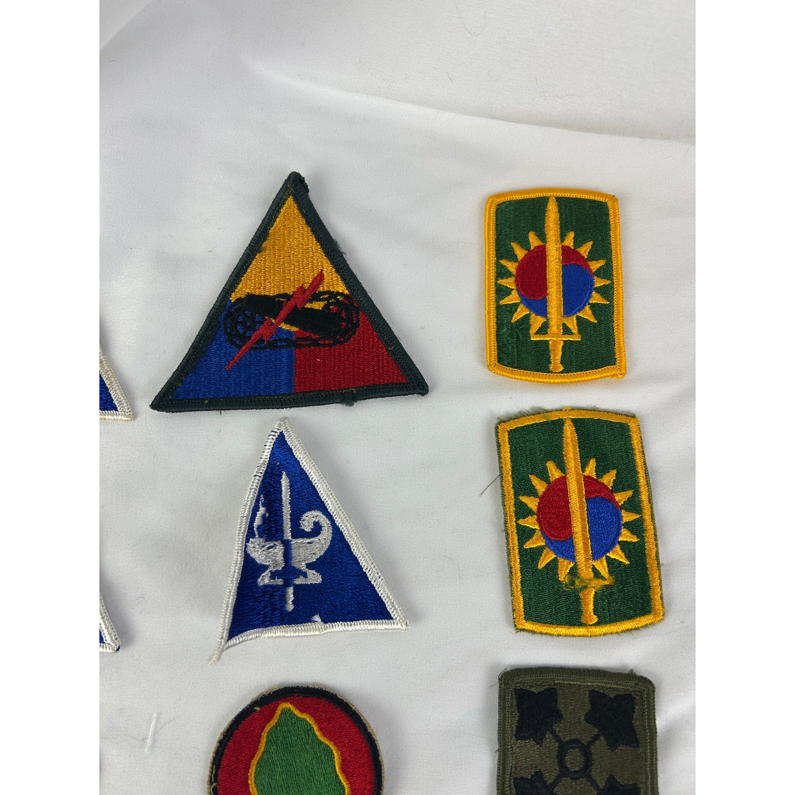 Vintage US Army Patch Lot Name Tapes DUI Insignia Mixed 19pc