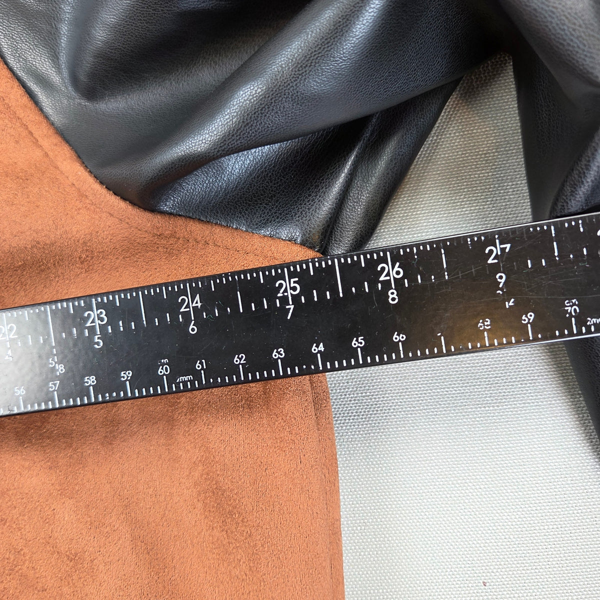 Custom Faux Suede Hoodie 2XL Brown Black Contrast Sleeves Pullover