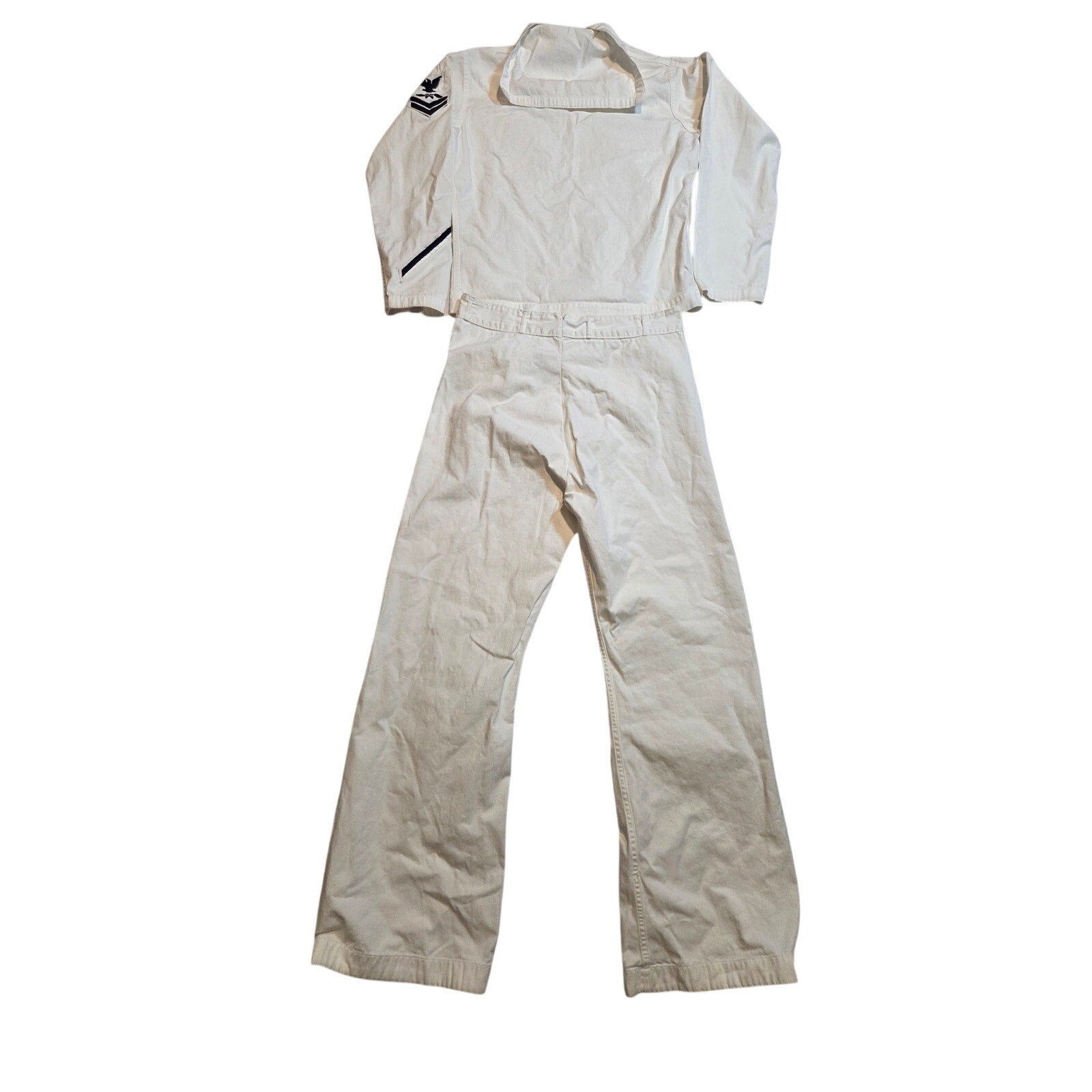 Vintage US Navy SK2 Storekeeper Crackerjack White Uniform Set 32x31 1950s 60s
