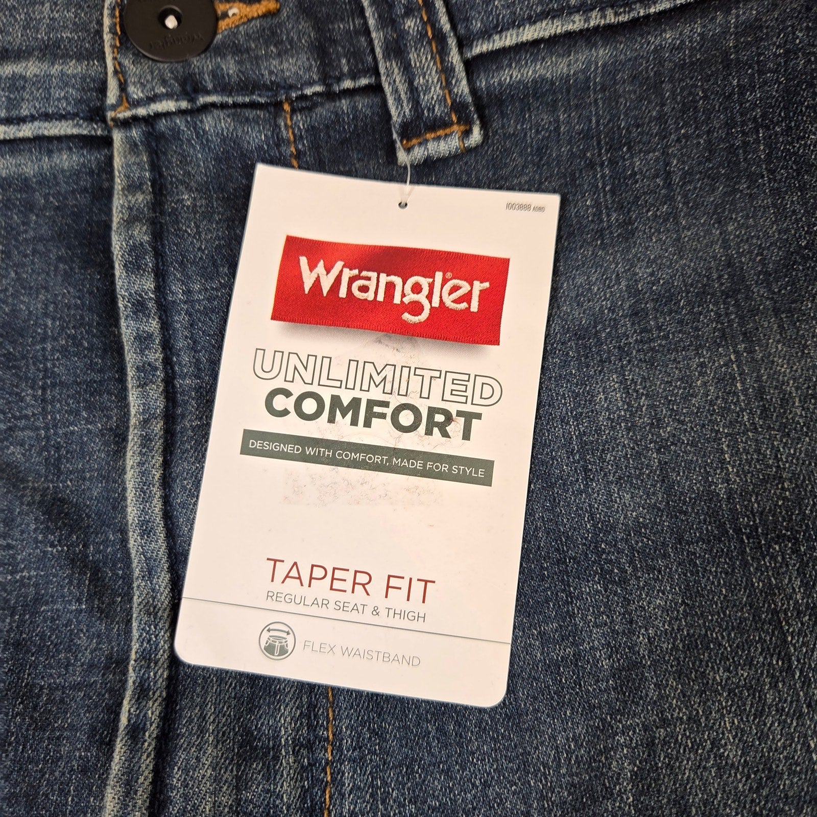 Wrangler Unlimited Comfort Taper Fit Flex Jeans Lot 2 Pair Mens 46x30 NWT