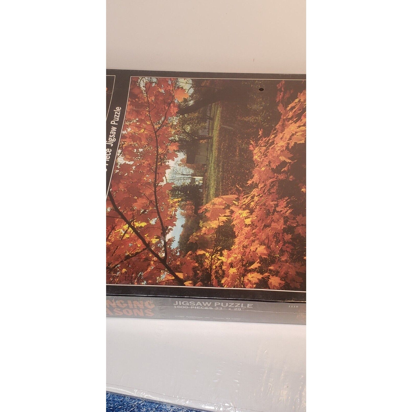 Vintage 1987 Apple Street Changing Seasons 1000 Pc Puzzle 23x29 Sealed