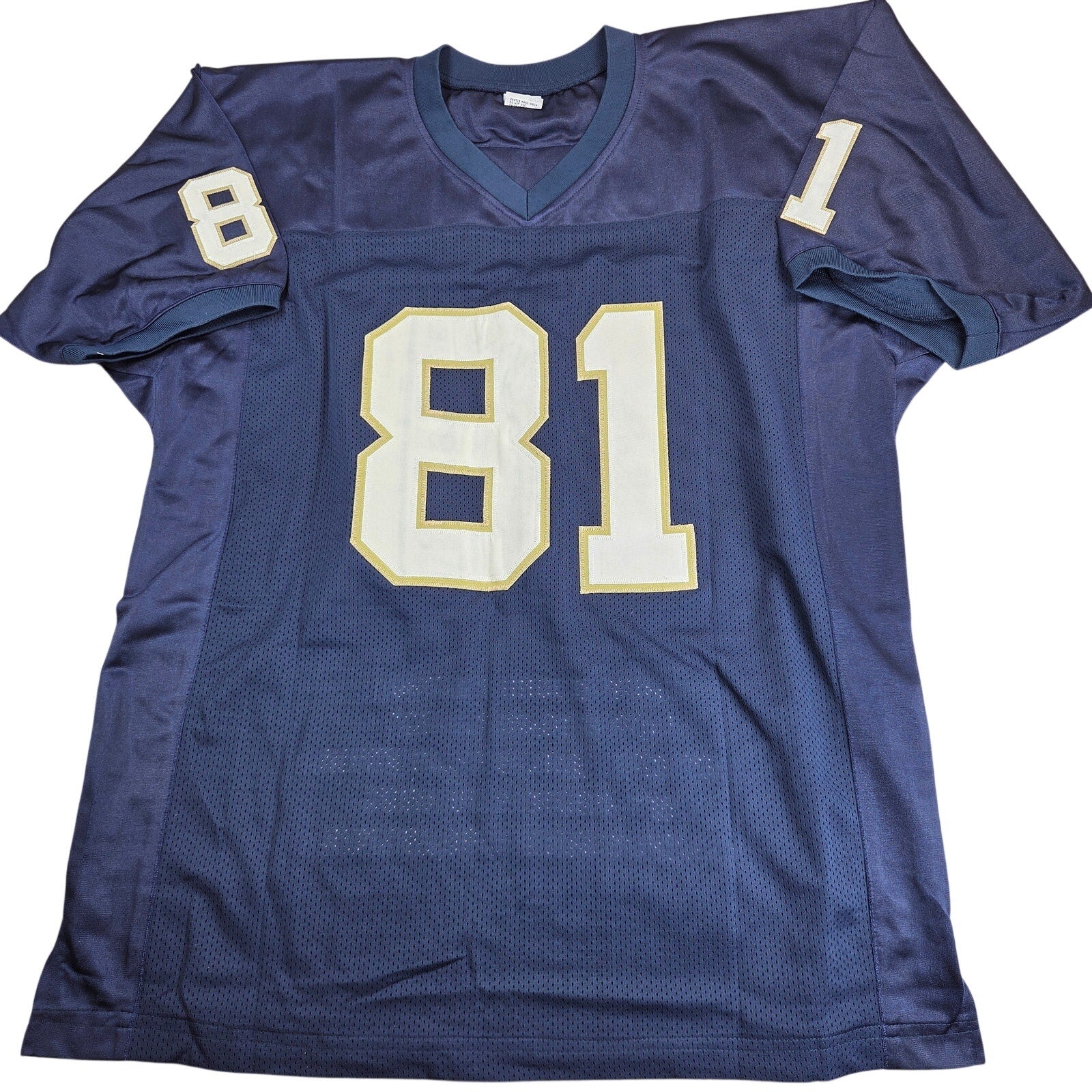 Tim Brown Signed Notre Dame Career Stats Custom Jersey XL GTSM COA Heisman