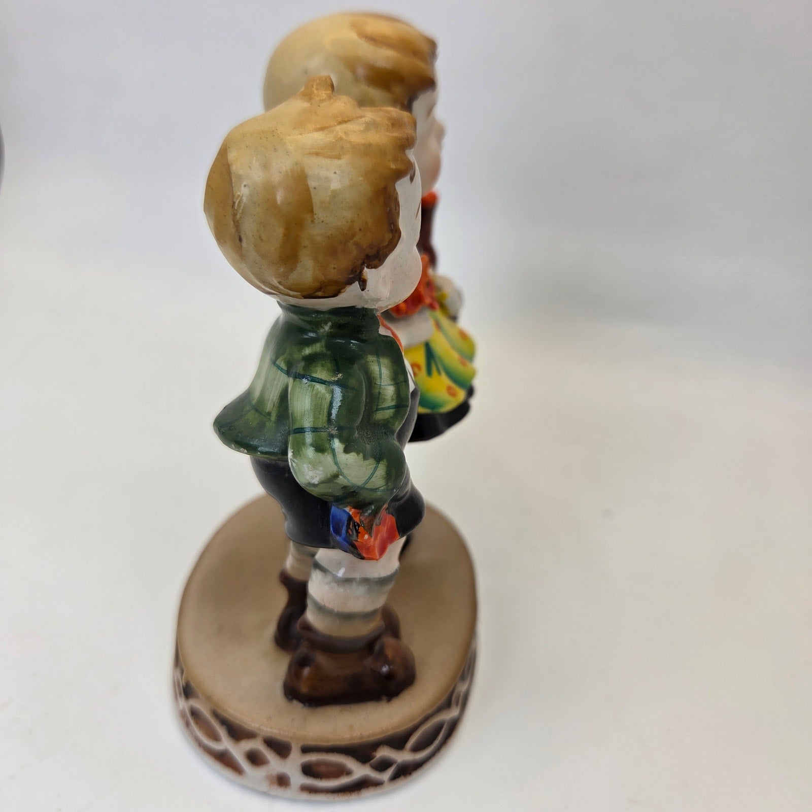 Occupied Japan Boy Girl Couple Figurine Hand Painted Porcelain 4.5in Vintage