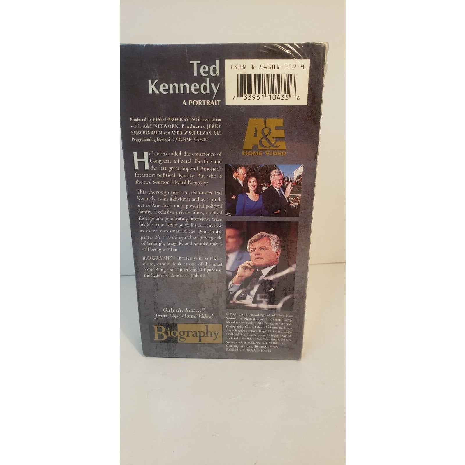 A&E Biography Ted Kennedy A Portrait 1995 VHS New Sealed