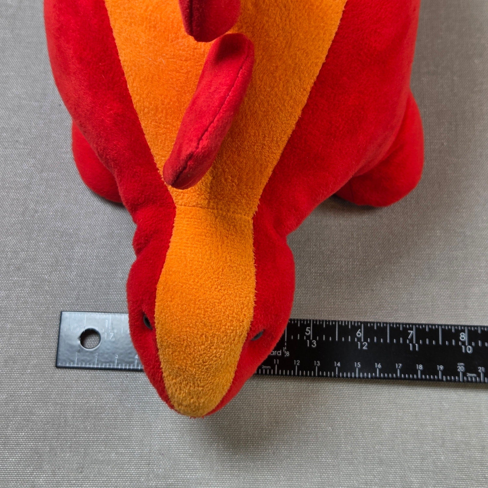 GUND Tailspin Stegosaurus Dinosaur Plush Red Orange Stuffed Animal Toy 18"