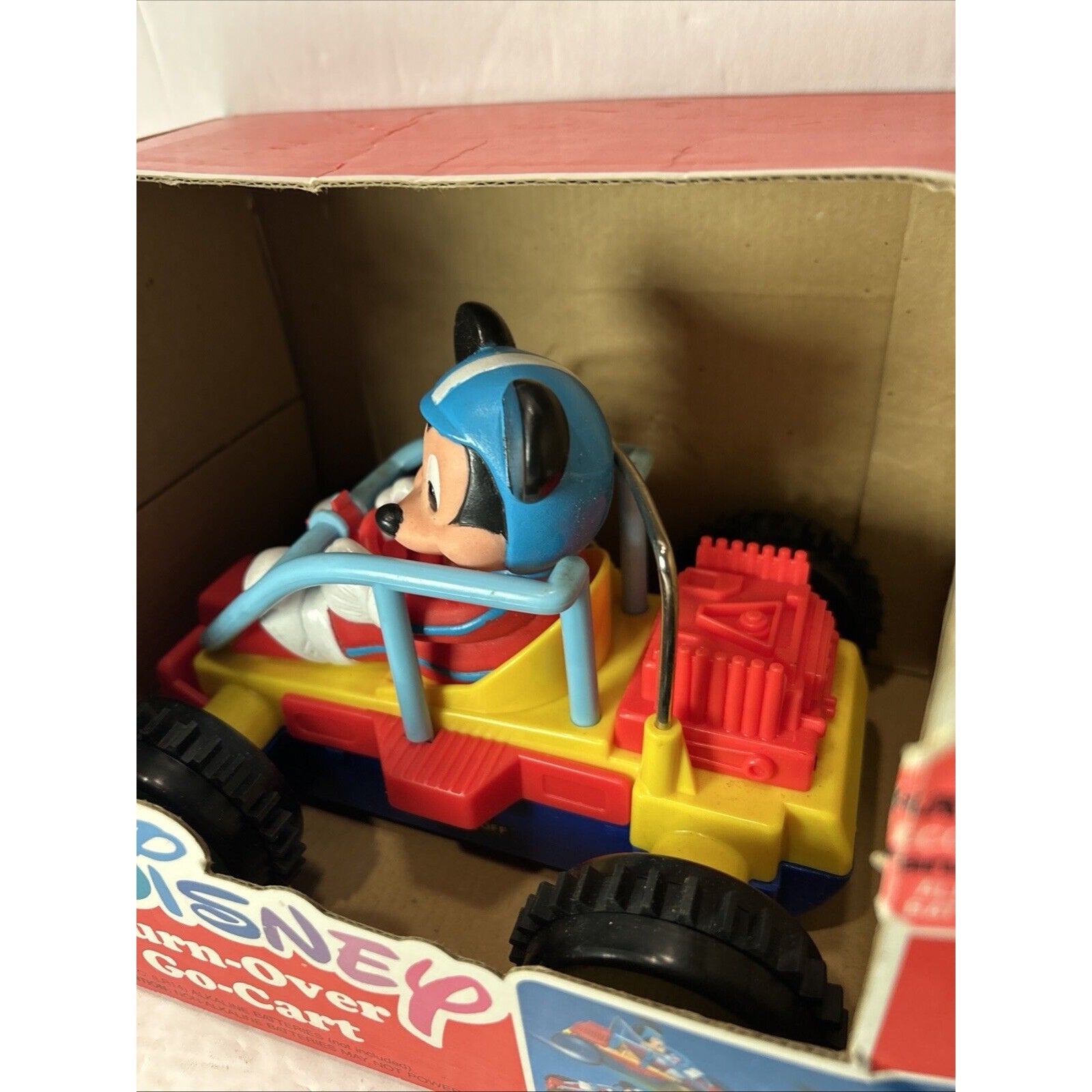 Vintage Disney Turn-Over Go-Cart Mickey Mouse by Mattel w/ Box Tested Works