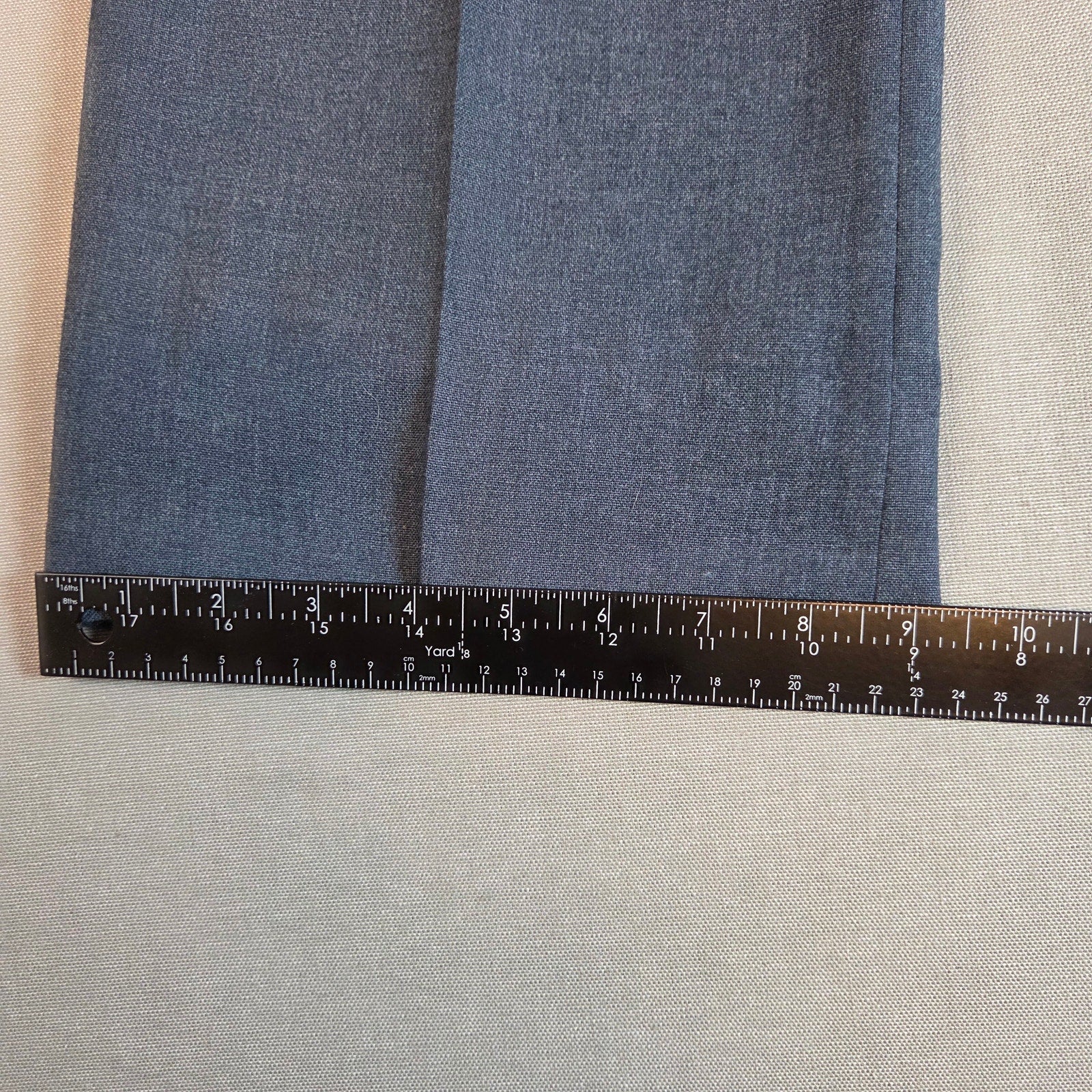 Vintage USA Made Pleated Dress Pants Gray Slacks 38x27 Classic Fit