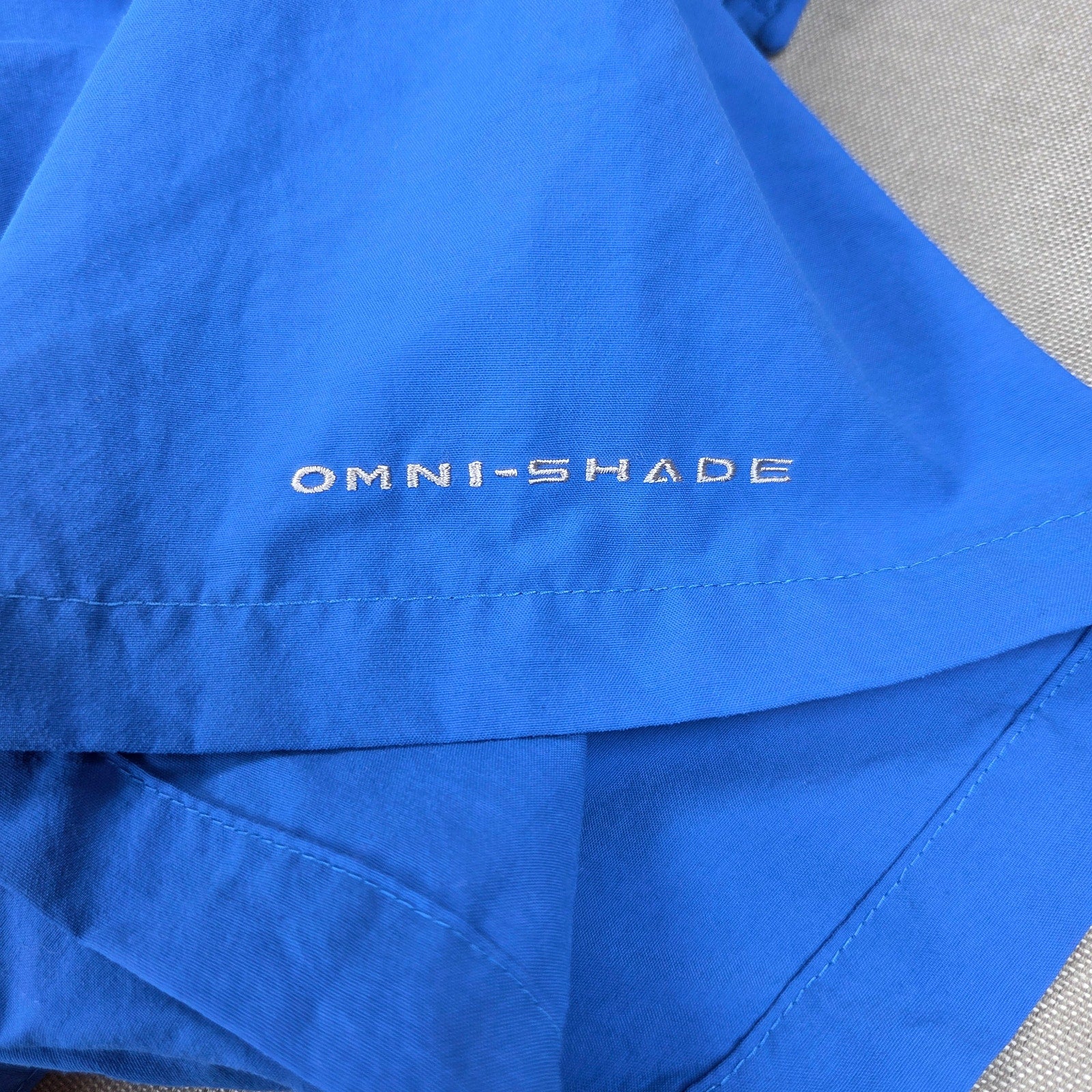 Columbia PFG Bahama II FM7047 Fishing Shirt Blue Omni Shade Vented XL