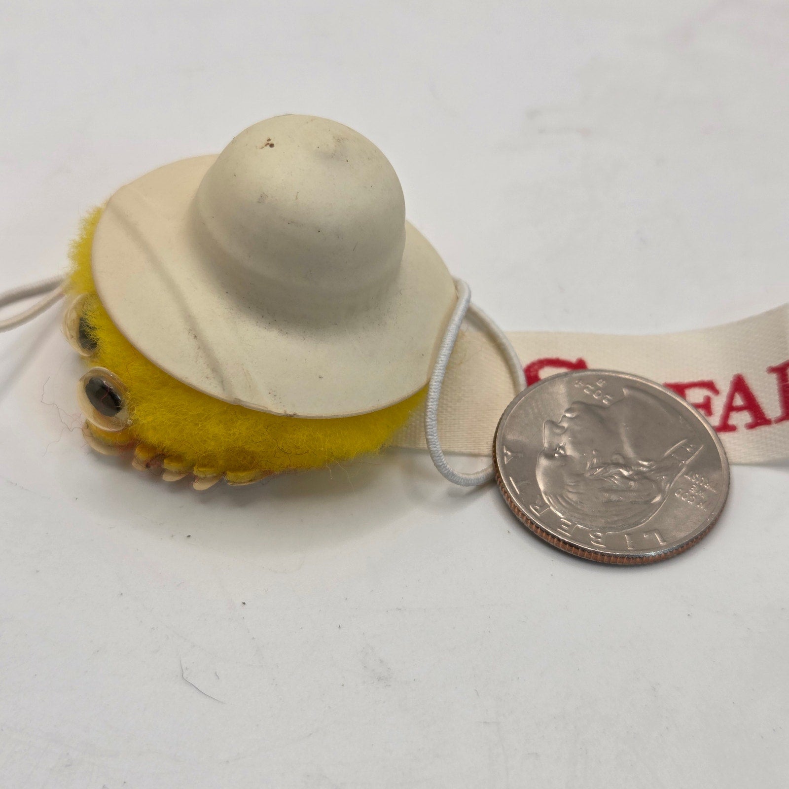 Vintage 70s Safari Fever Pom Pom Critter Weepul Souvenir Pith Hat Googly Eyes